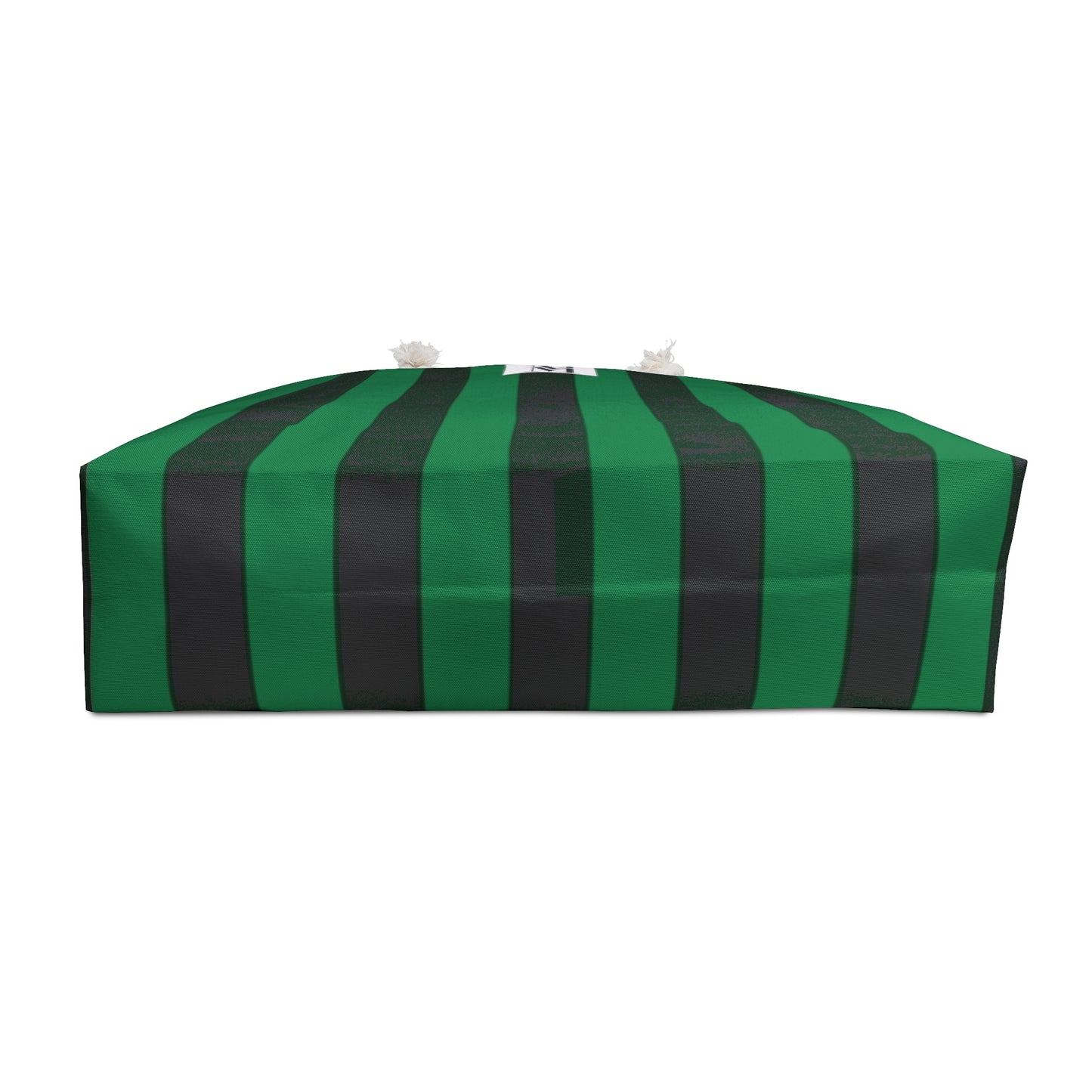 Mss Mia Dark Green/Black Stripe Weekender Bag