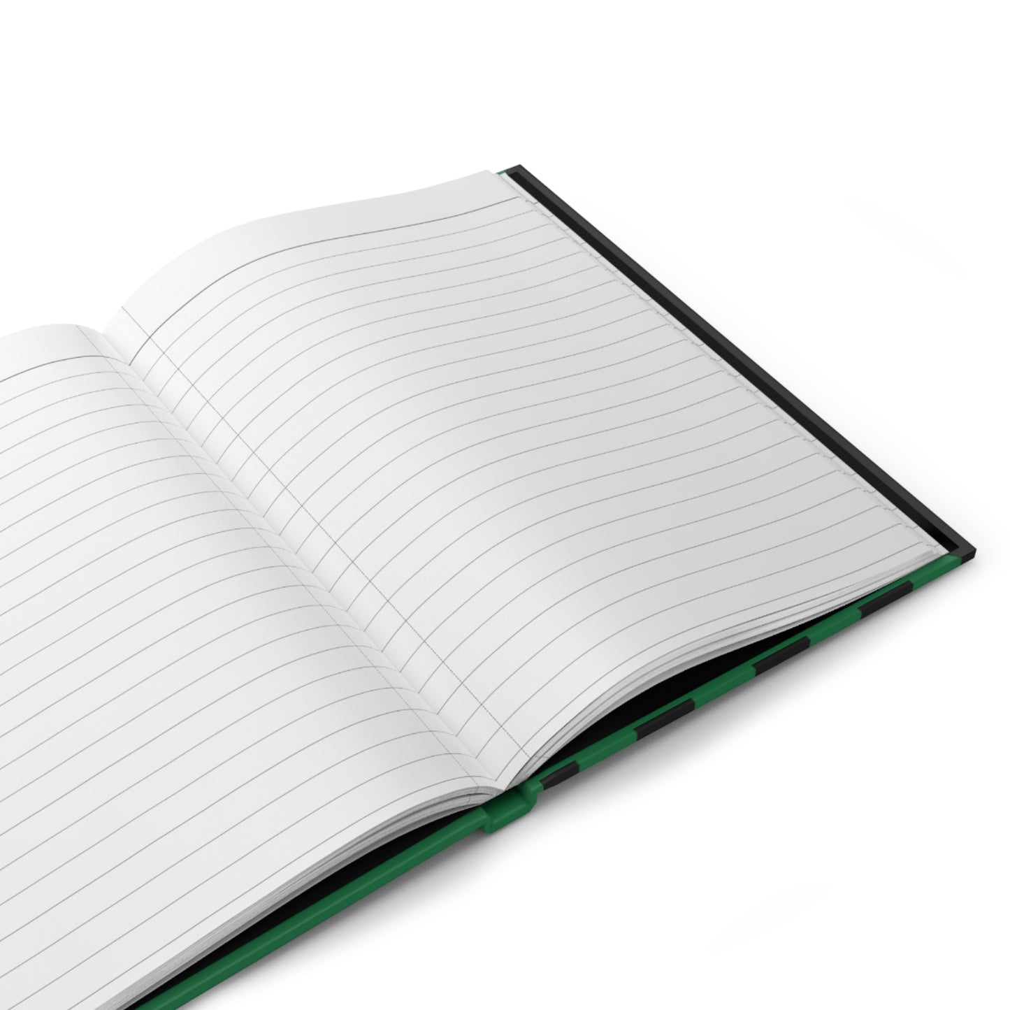 Mss Mia Dark Green Hardcover Stripe Journal Matte