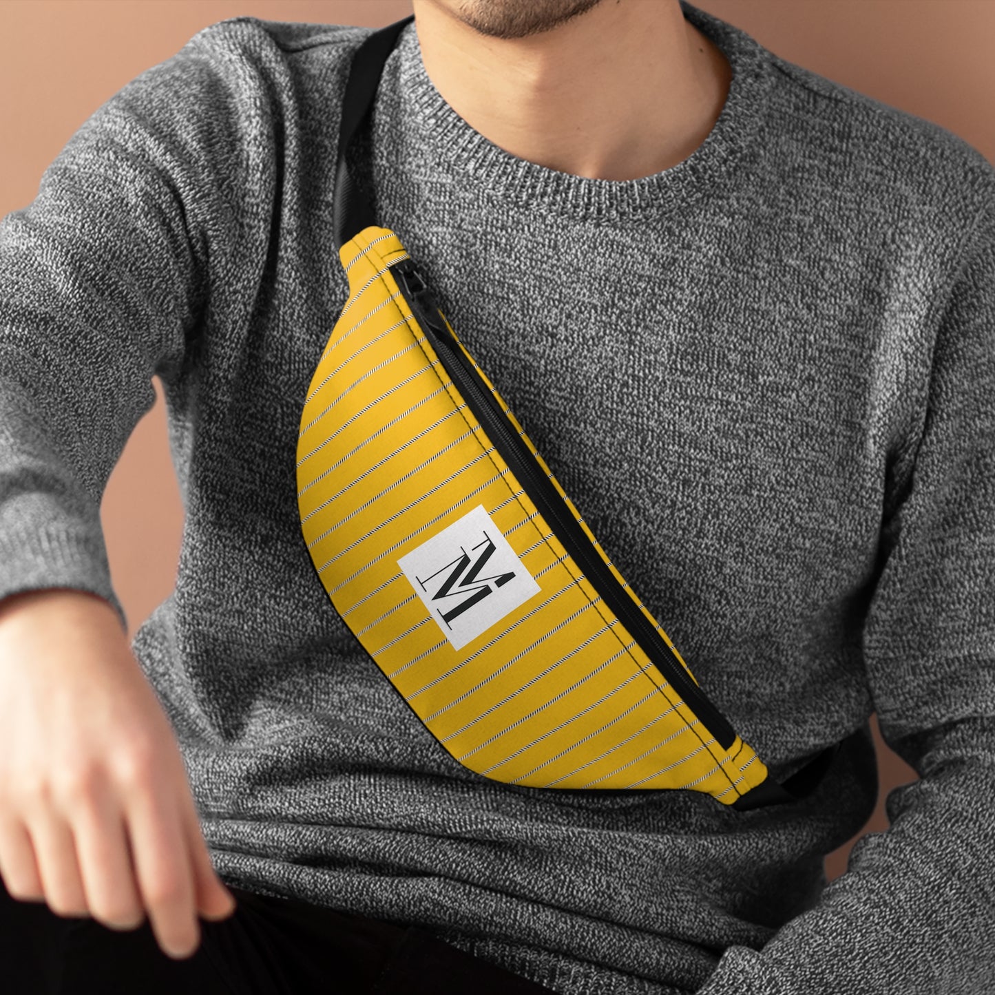 Mss Mia Yellow w/ Pinstripe Fanny Pack