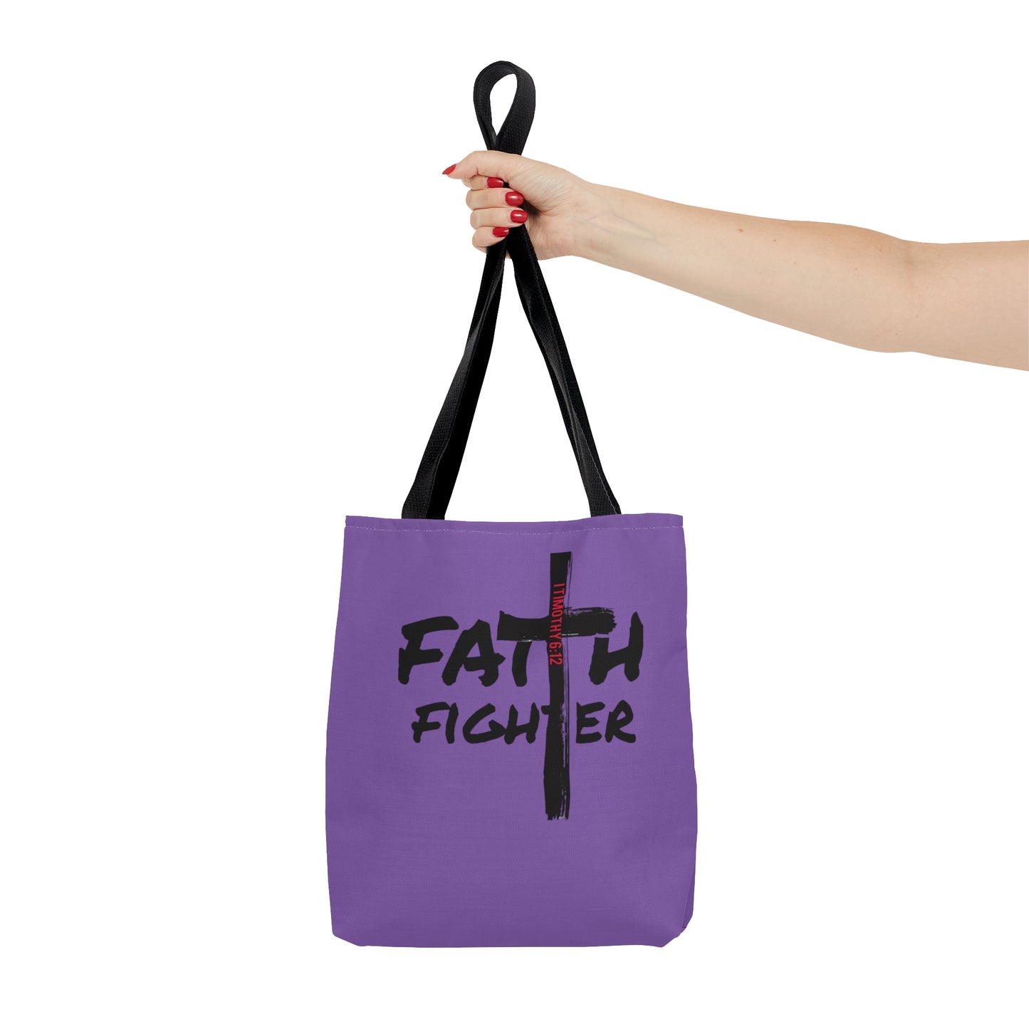 Collection A: “Faith Fighter” Purple Tote Bag