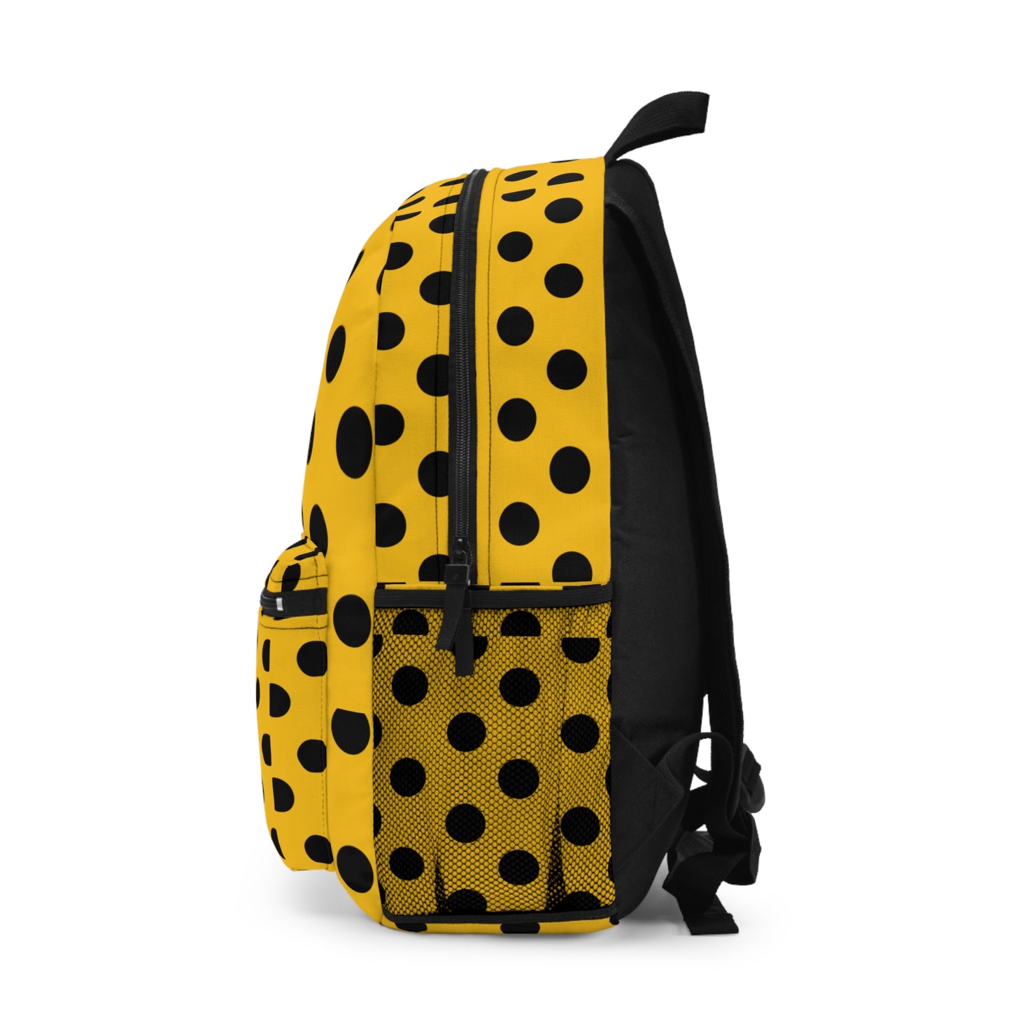 Mss Mia Yellow W/Black Polka Backpack