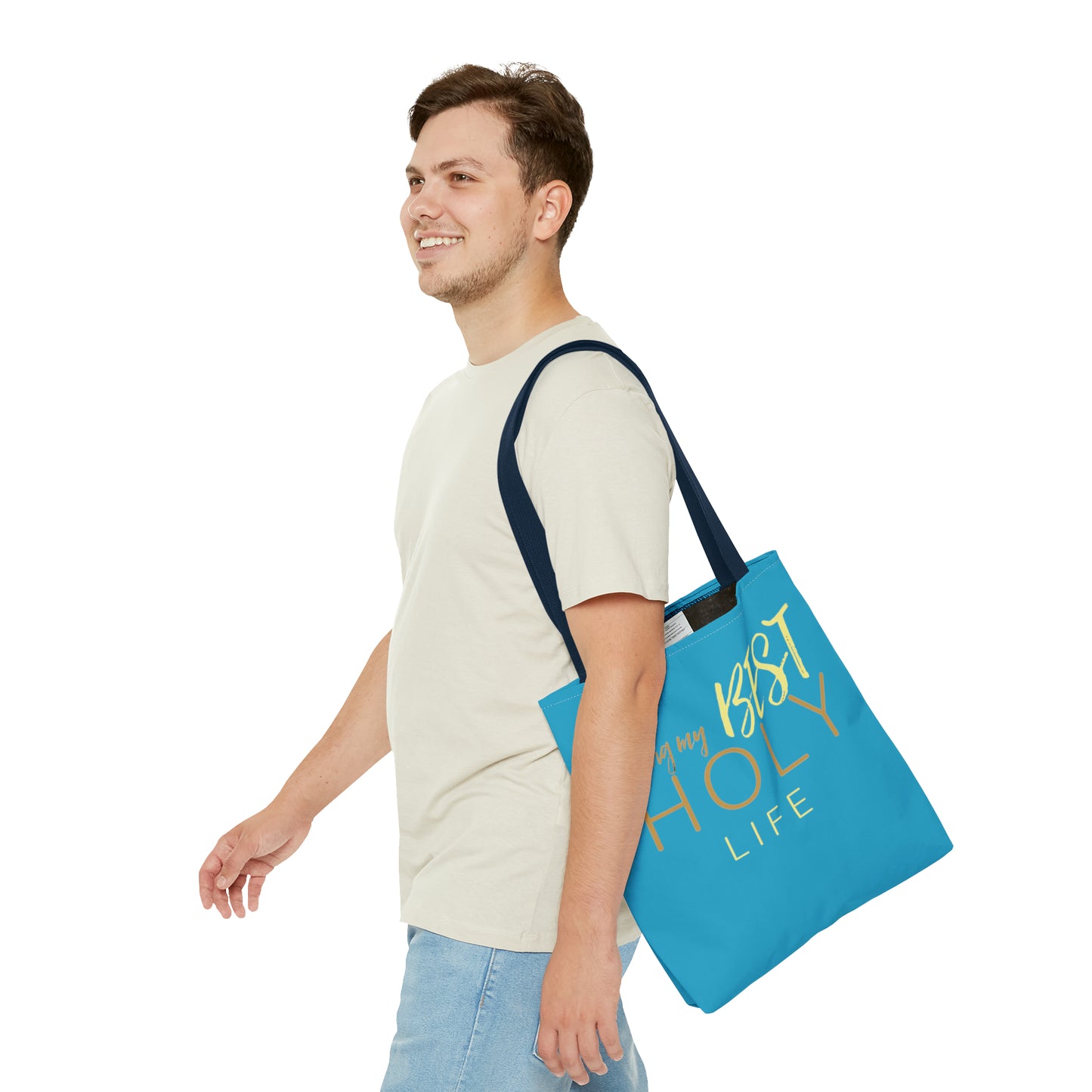 Collection A: “HOLYlife” Blue Tote Bag