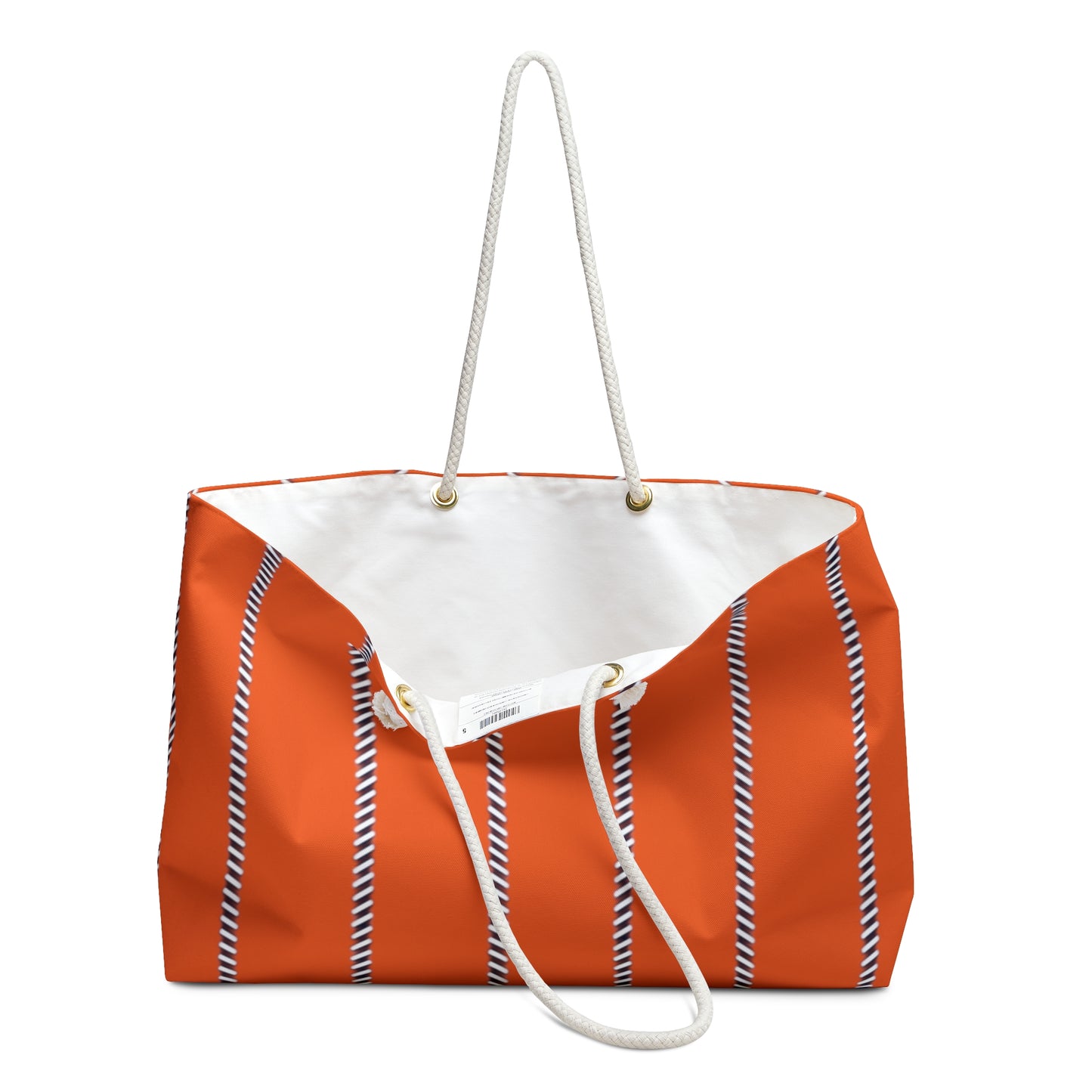 Mss Mia Orange Pinstripe Weekender