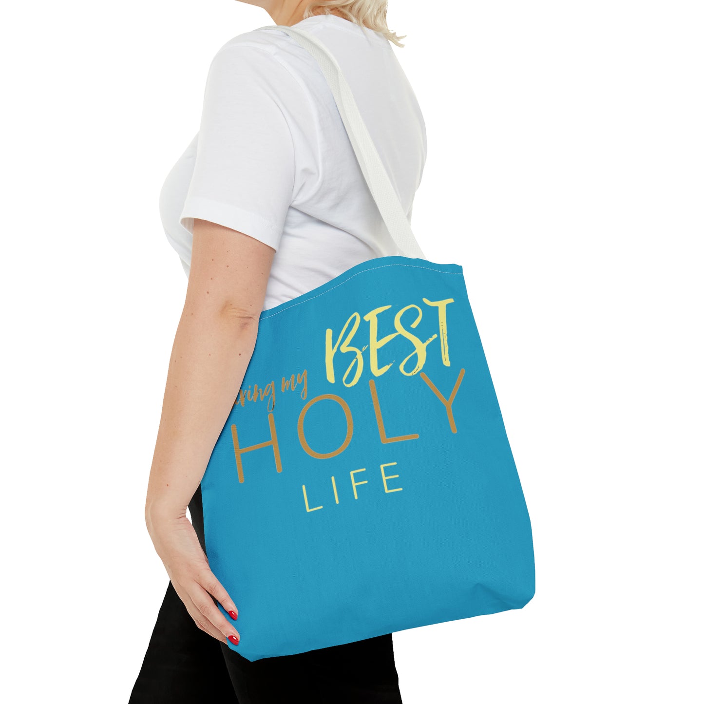 Collection A: “HOLYlife” Blue Tote Bag