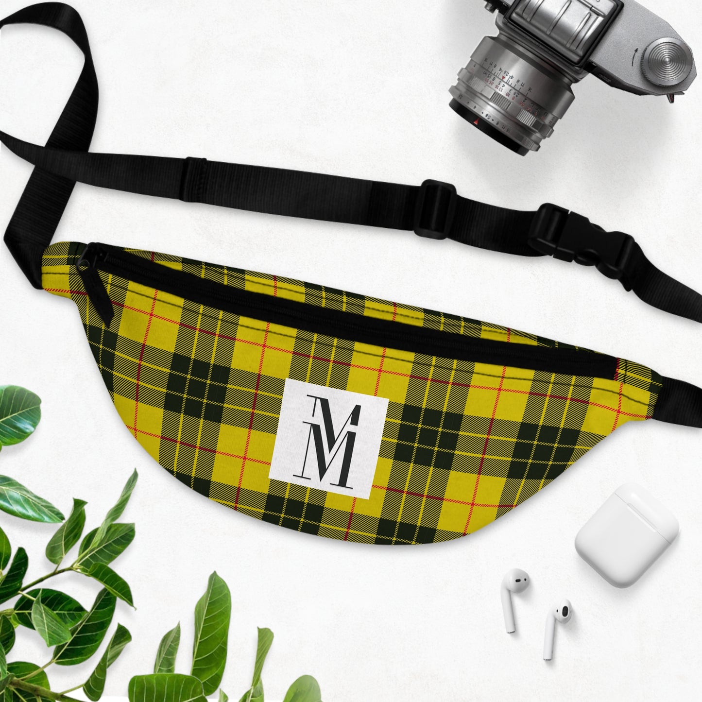 Mss Mia Yellow Plaid Fanny Pack