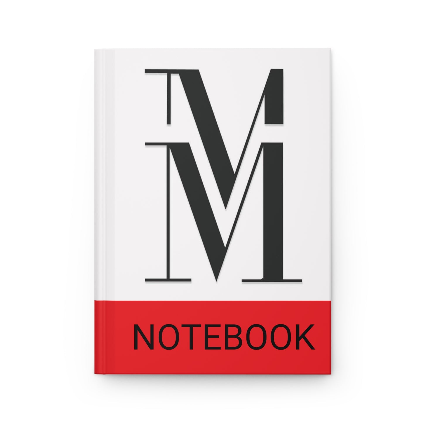 Mss Mia Red/ Black Hardcover Stripe Journal Matte