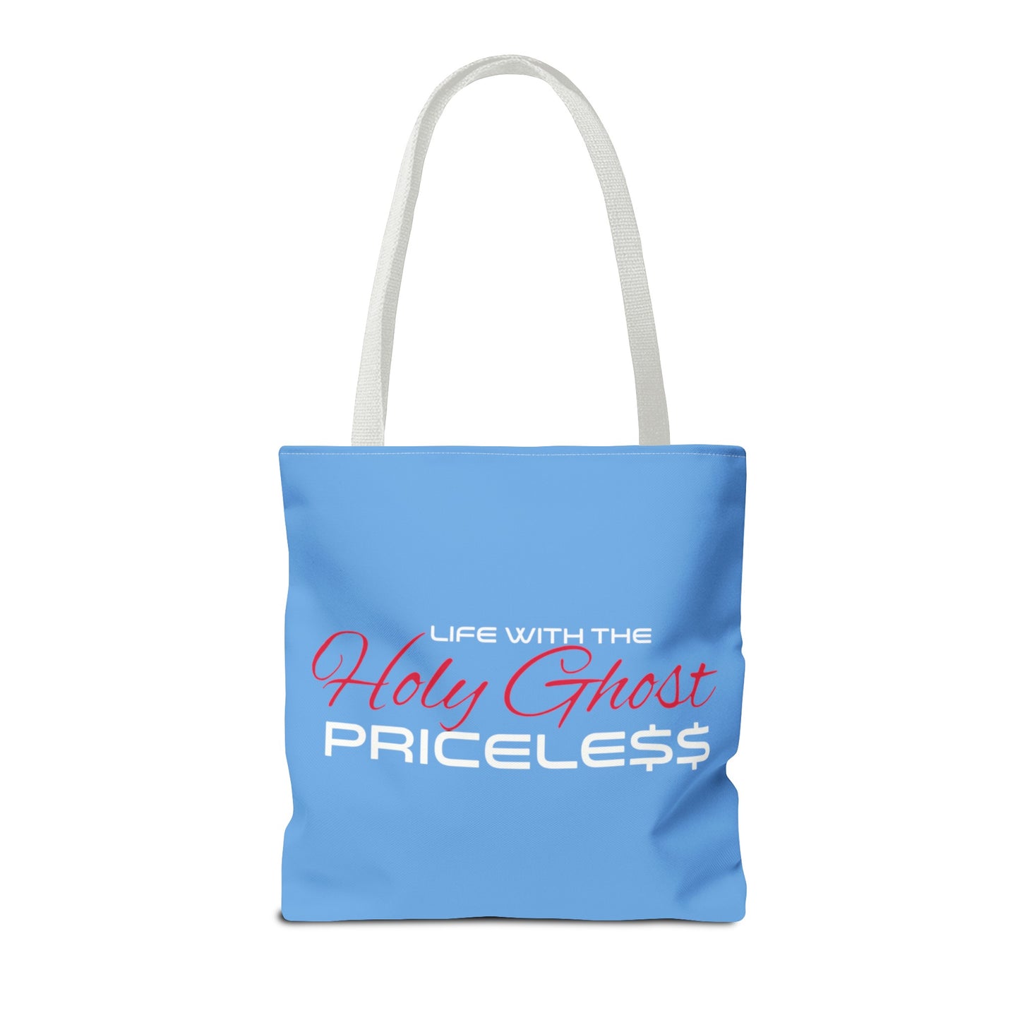 Collection A “Holy Ghost PRICELESS “ Blue Tote Bag