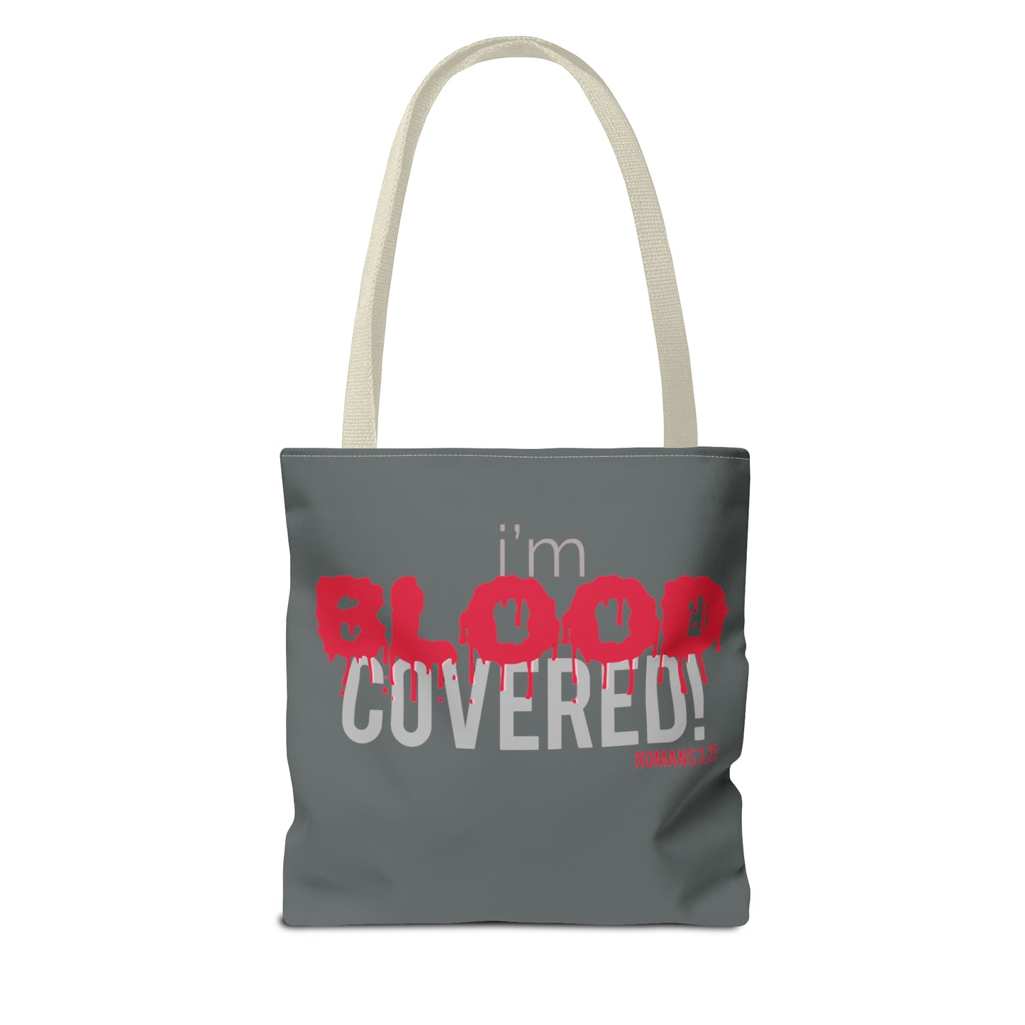 Collection B: “BLOOD Covered” Grey Tote Bag