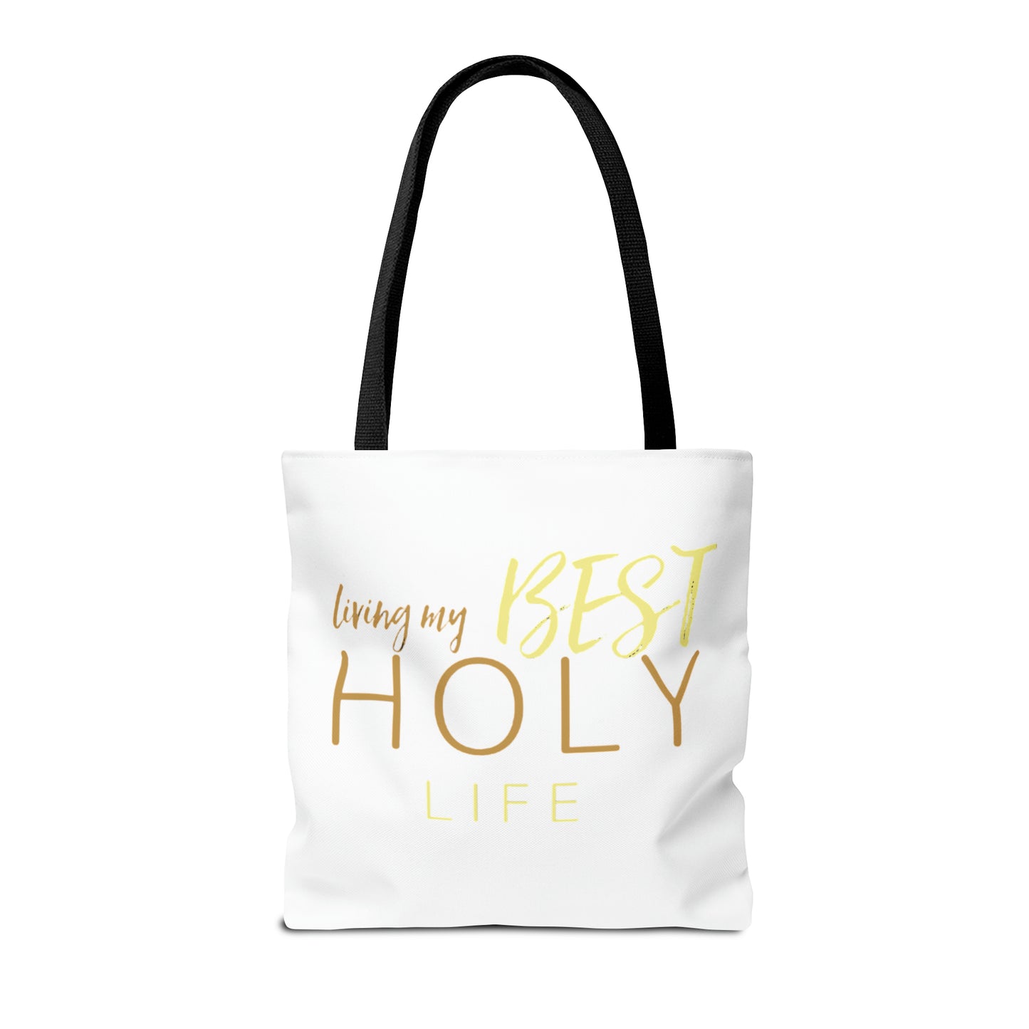 Collection A: “HOLYlife” White Tote Bag