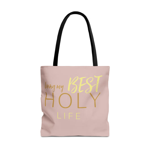 Collection A: “HOLYlife” MM Pink Tote Bag