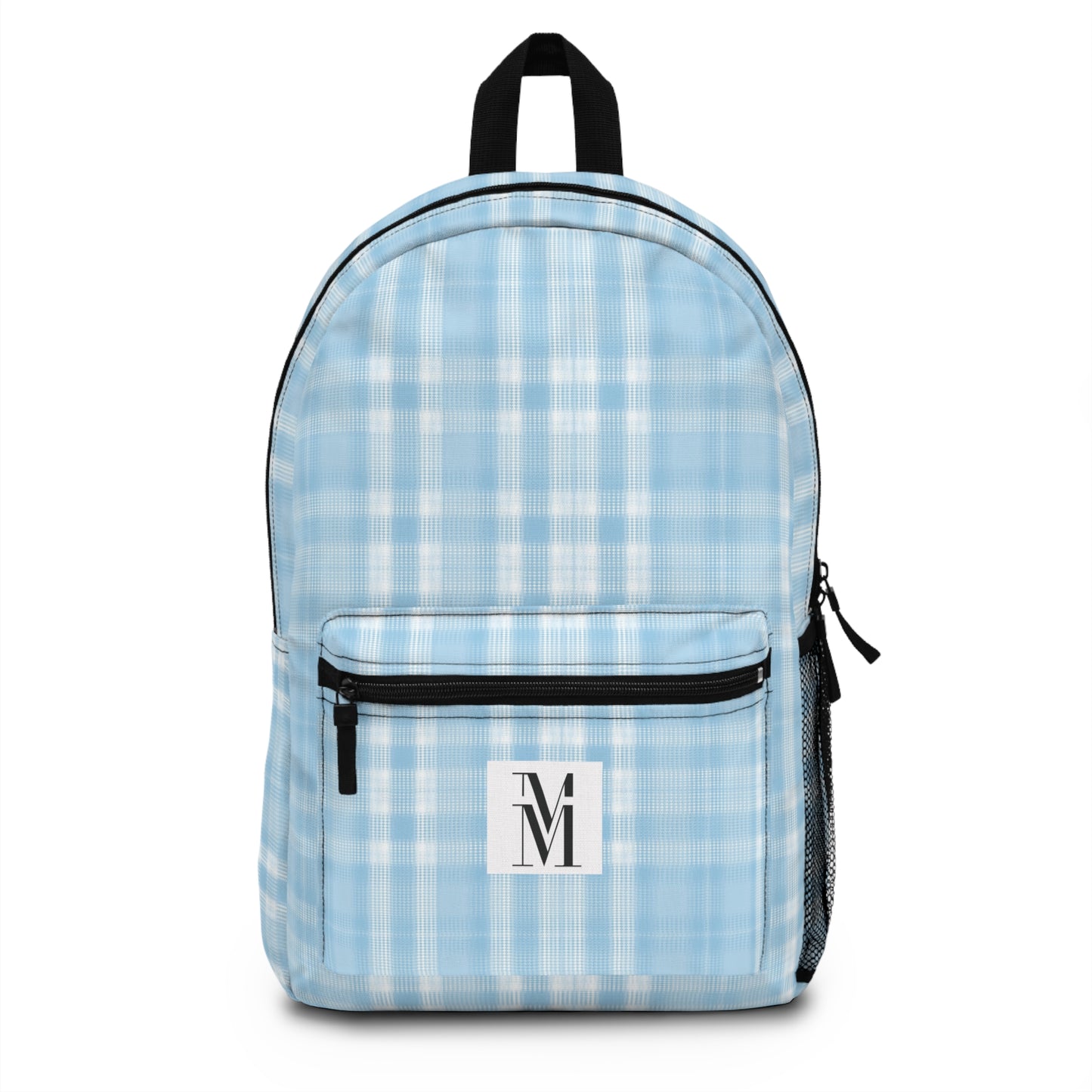 Mss Mia Light Blue Plaid Backpack