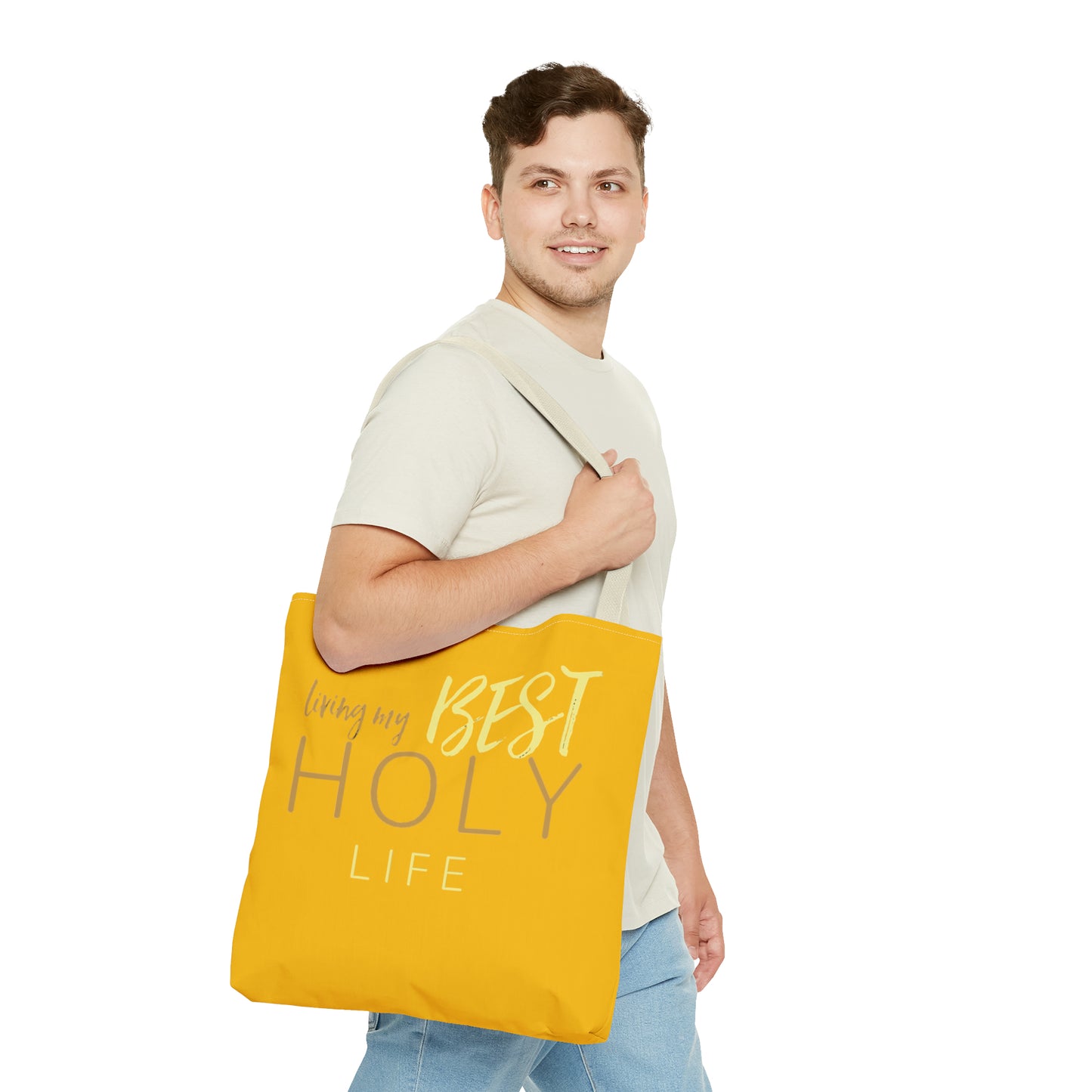 Collection A: “HOLYlife” Yellow Tote Bag