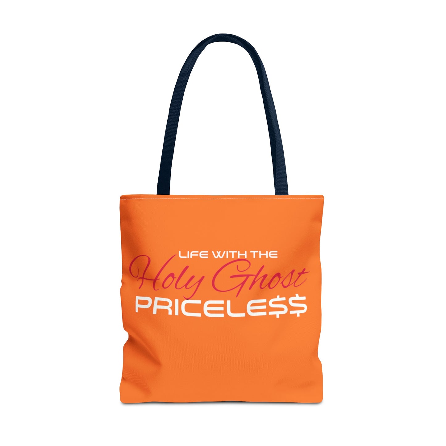 Collection A “Holy Ghost PRICELESS” Orange Tote Bag