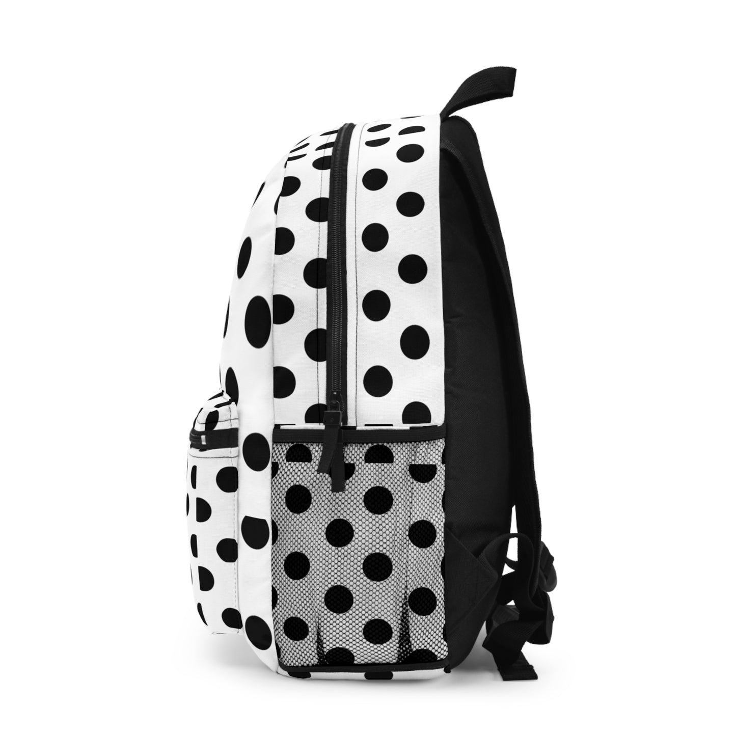Mss Mia White W/Black Polka Backpack