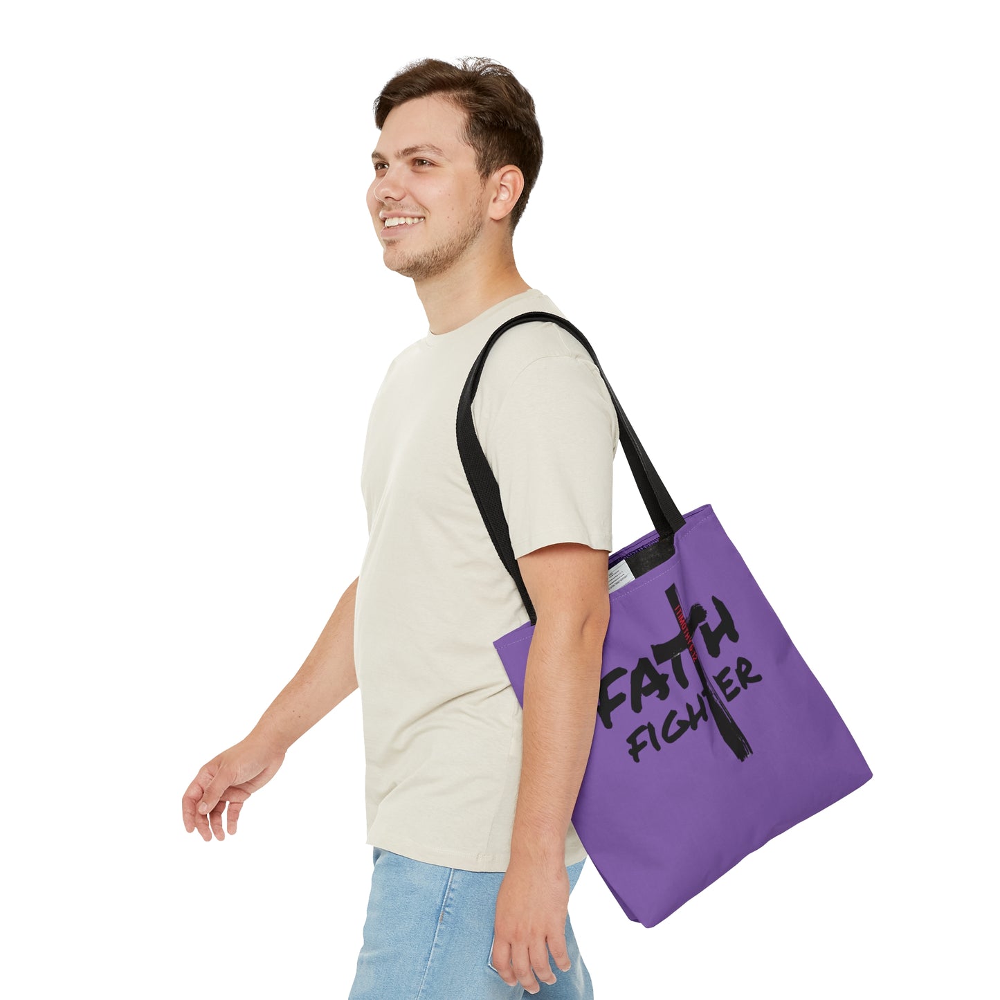 Collection A: “Faith Fighter” Purple Tote Bag