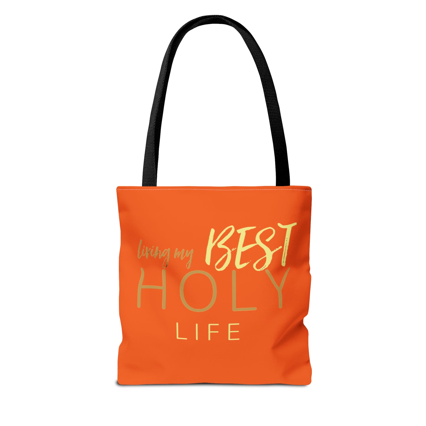 Collection A: “HOLYlife” Orange Tote Bag