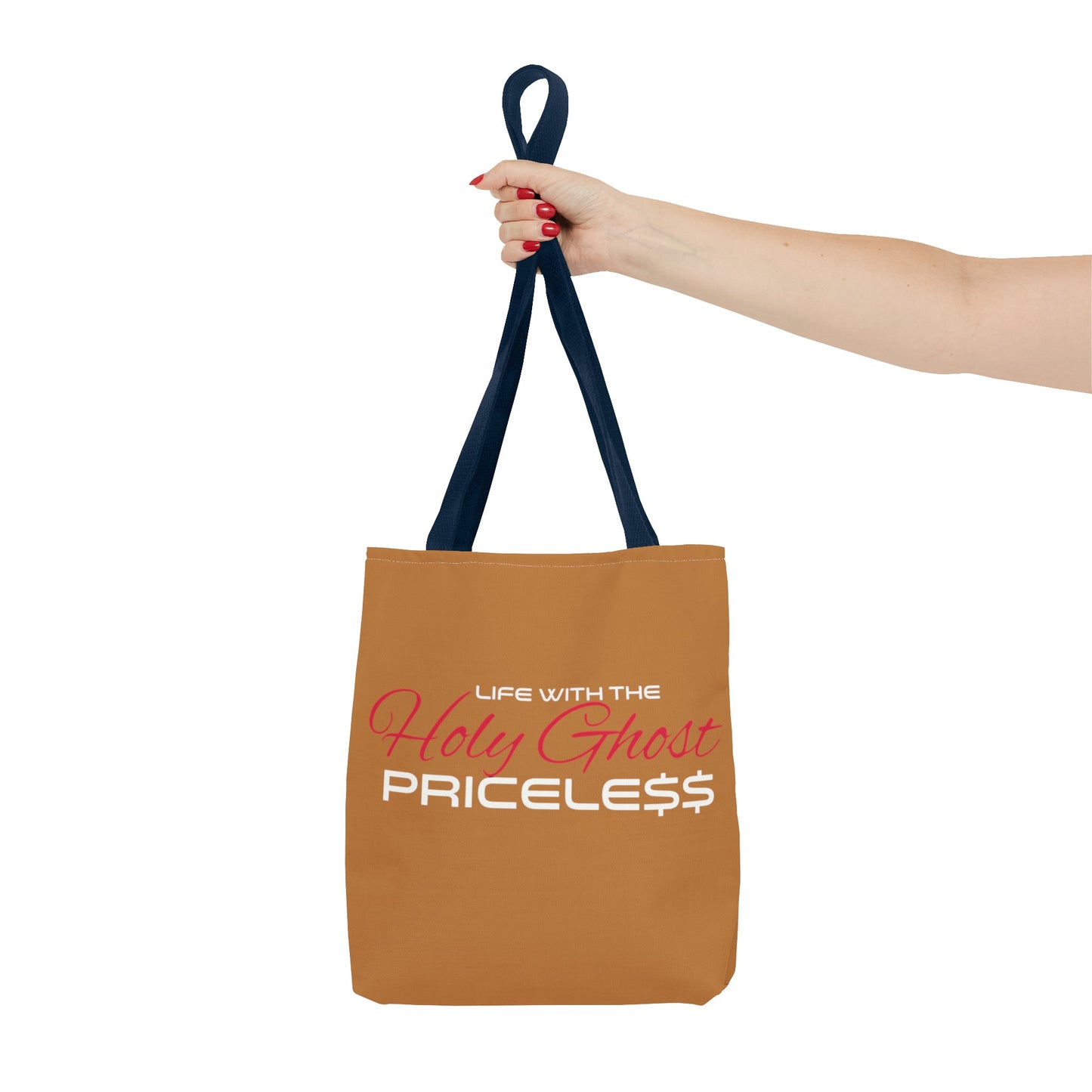 Collection A “Holy Ghost PRICELESS” Tan Tote Bag