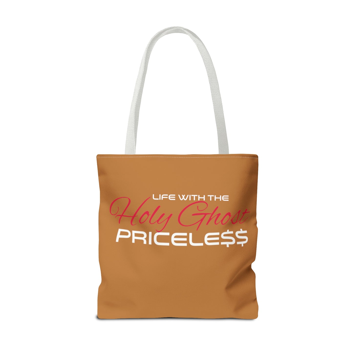 Collection A “Holy Ghost PRICELESS” Tan Tote Bag