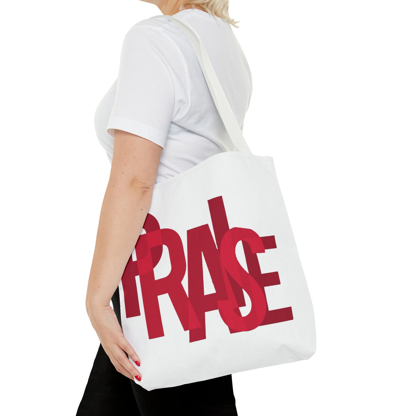 Collection B: “Garment of PRAISE” White & Red Tote Bag