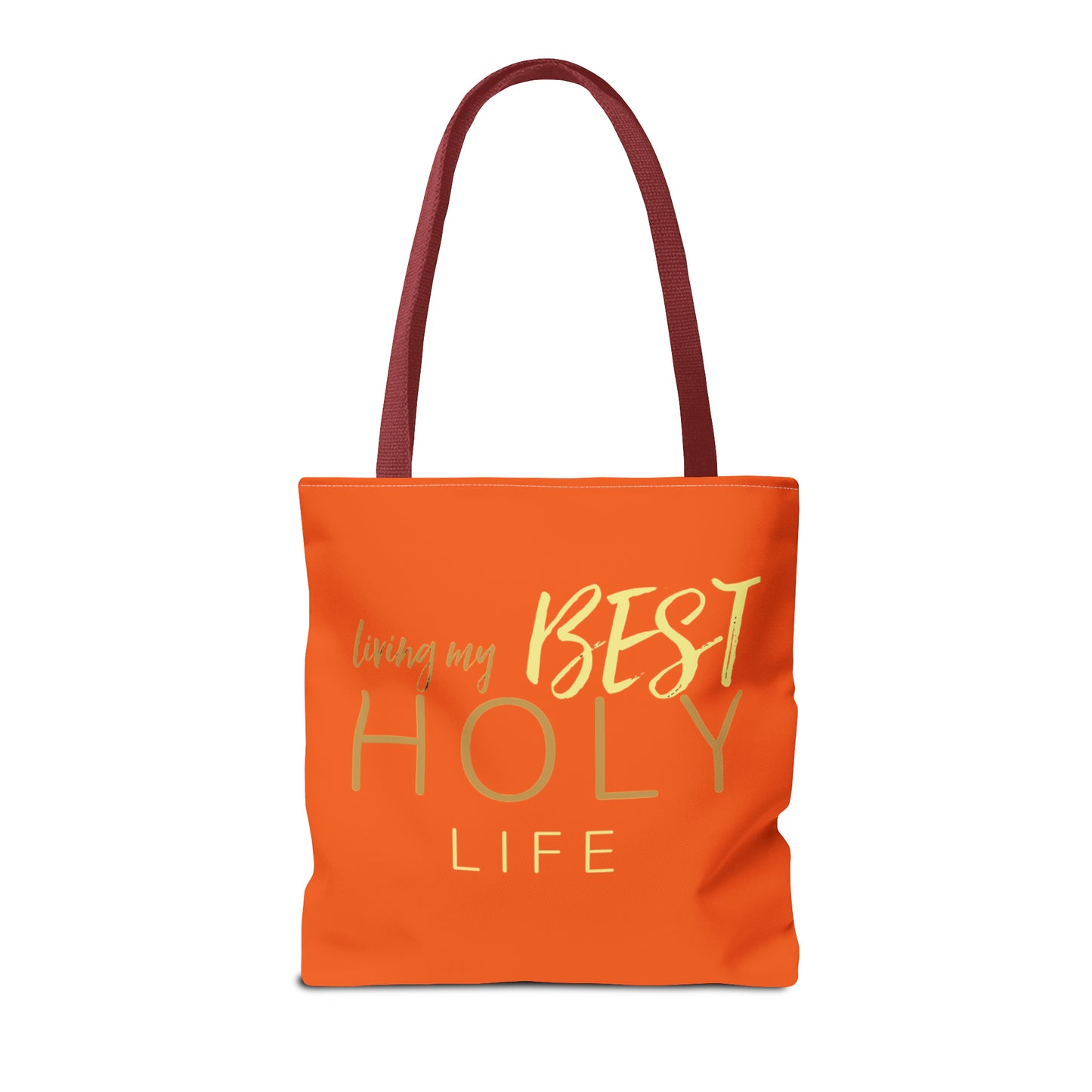 Collection A: “HOLYlife” Orange Tote Bag