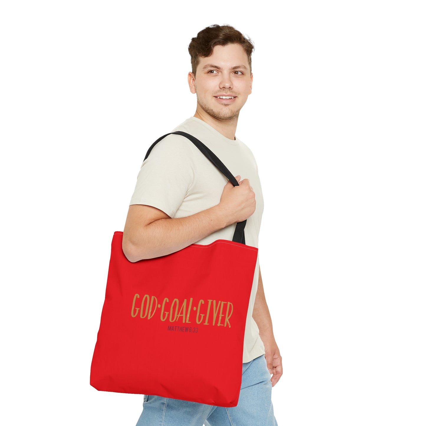 “Goal Giver” Red Tote Bag