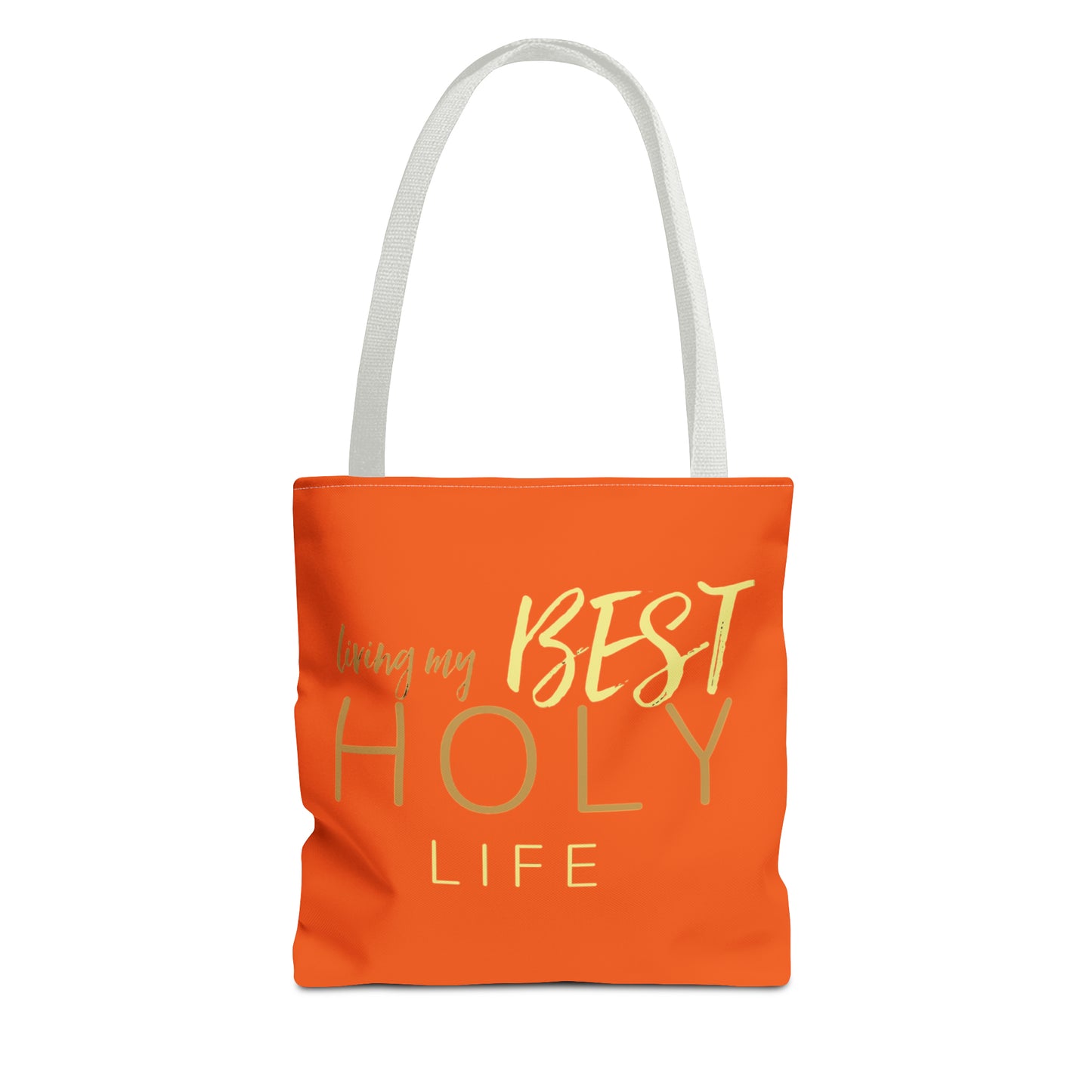 Collection A: “HOLYlife” Orange Tote Bag