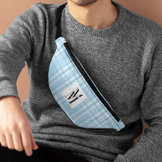 Mss Mia Light Blue Plaid Fanny Pack