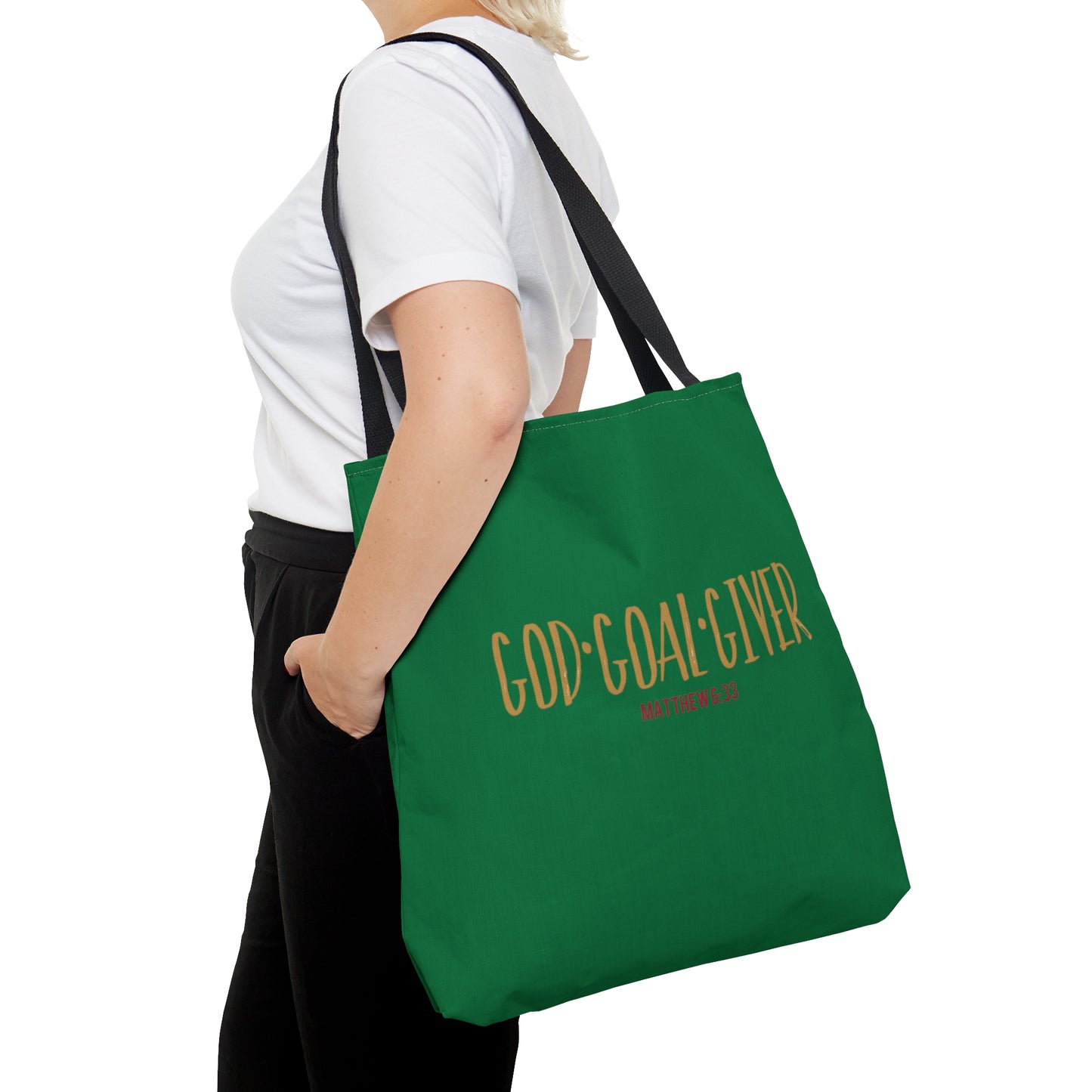 “Goal Giver” Dark Green Tote Bag