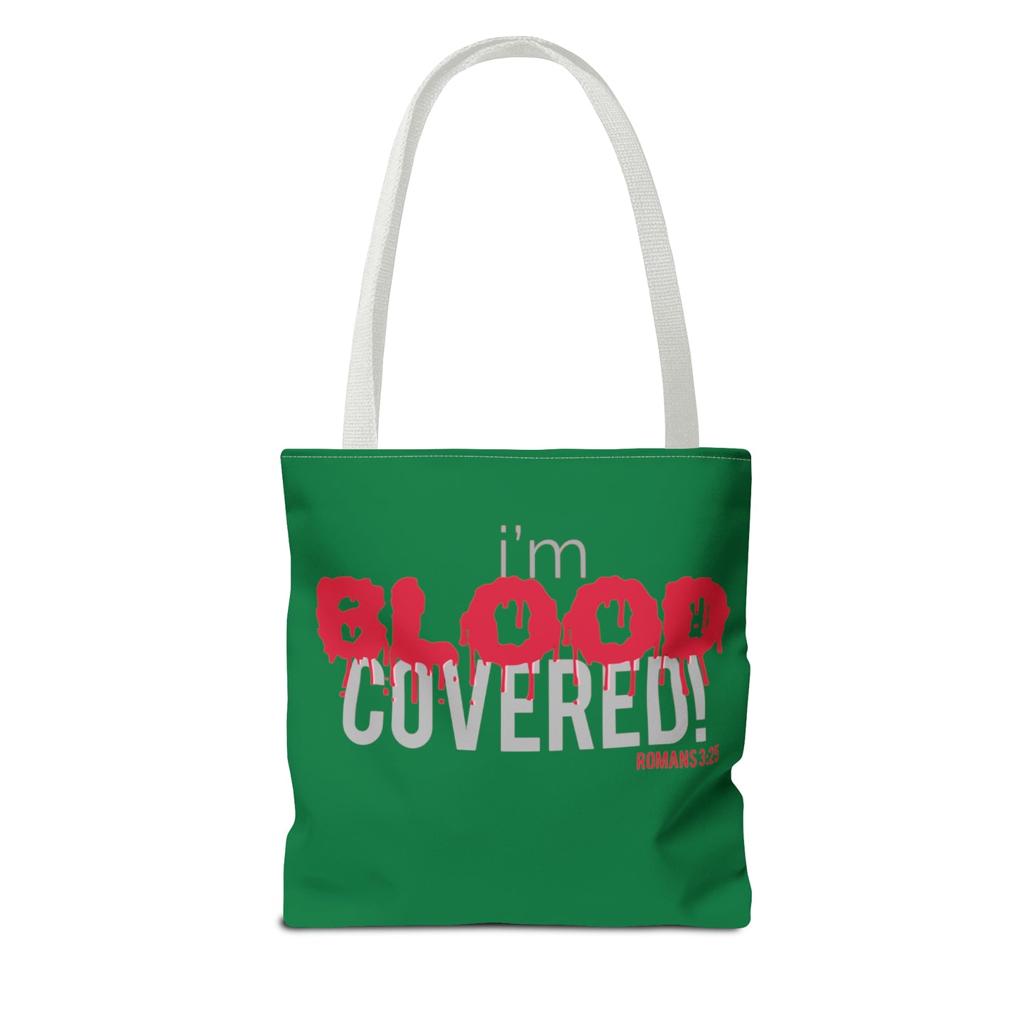 Collection B: “BLOOD Covered” Green Tote Bag