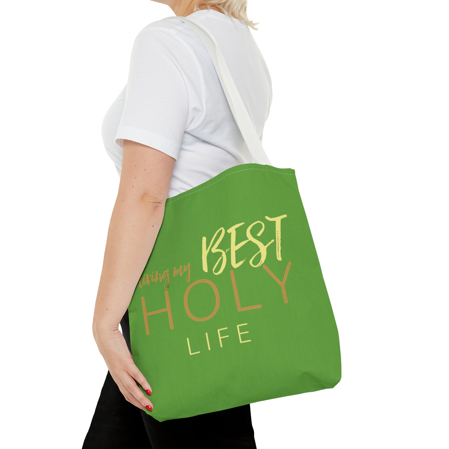 Collection A: “HOLYlife” Green Tote Bag