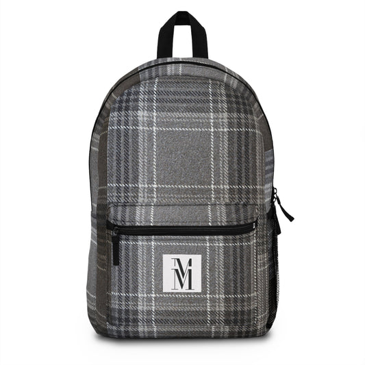 Mss Mia Grey Plaid Backpack