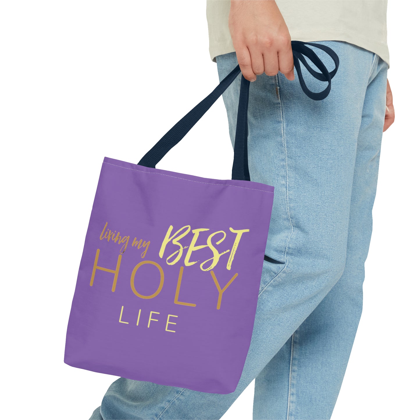 Collection A: “HOLYlife” Purple Tote Bag