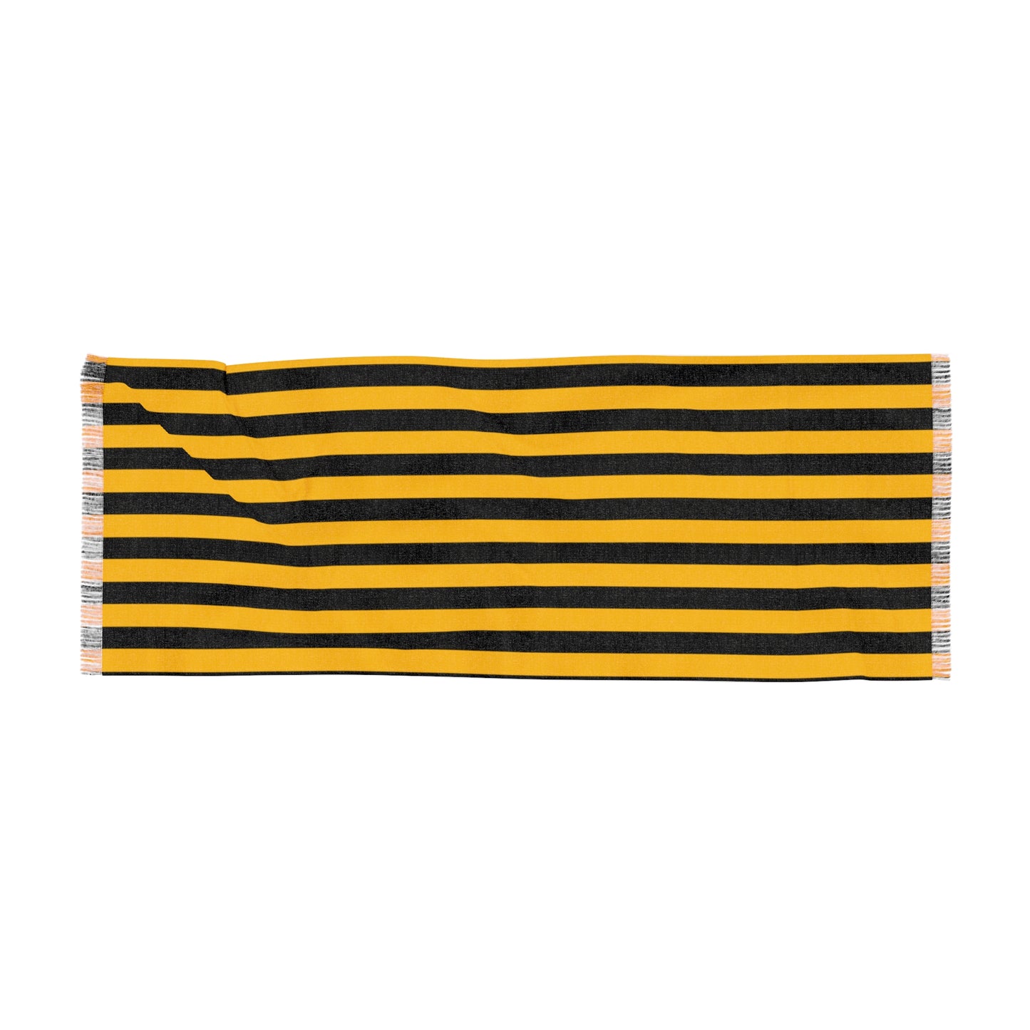 MssMia Yellow w/ Black Stripe Light Scarf