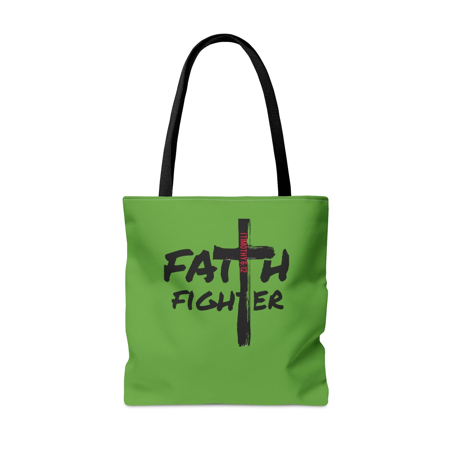 Collection A: “Faith Fighter” Light Green Tote Bag