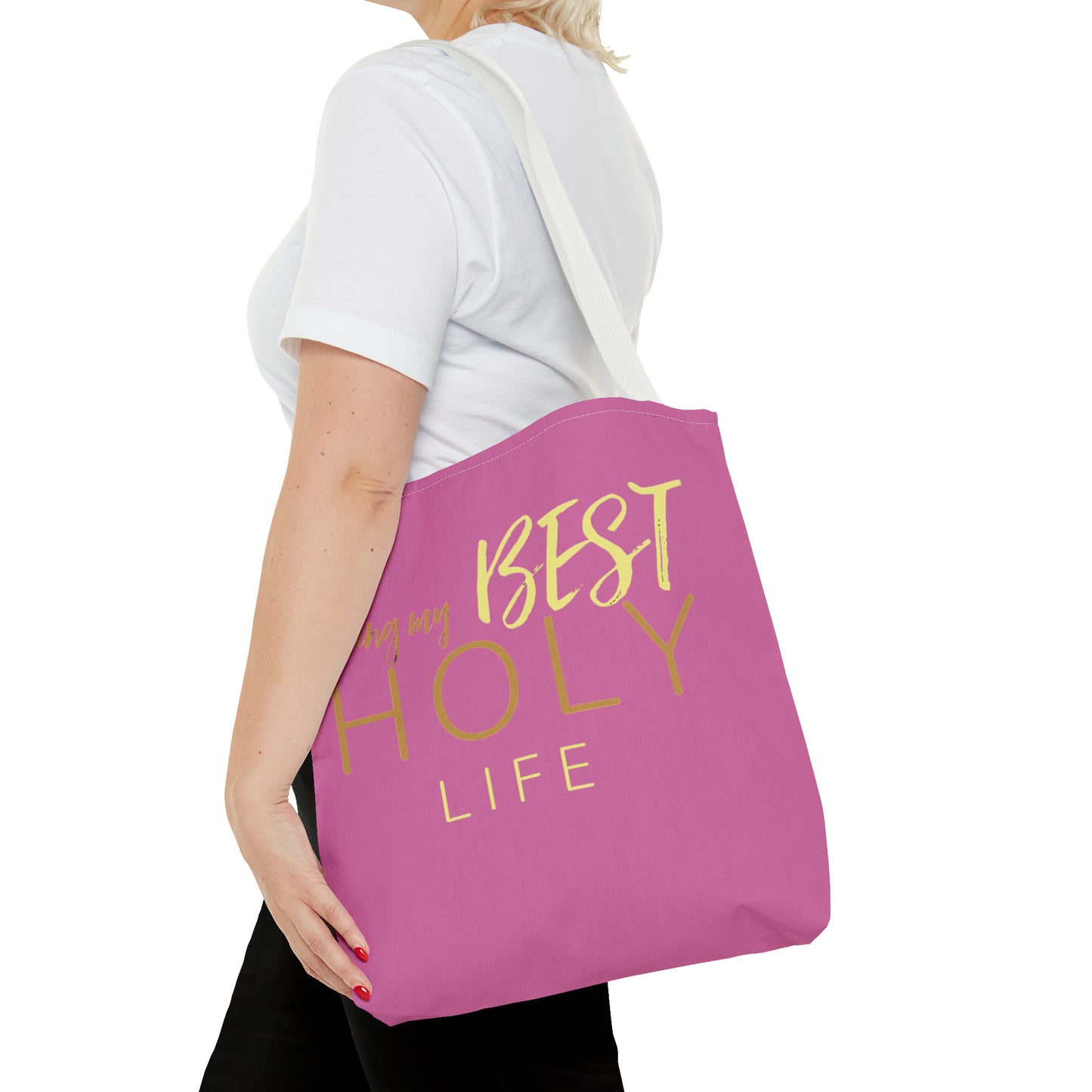 Collection A: “HOLYlife” Pink Tote Bag