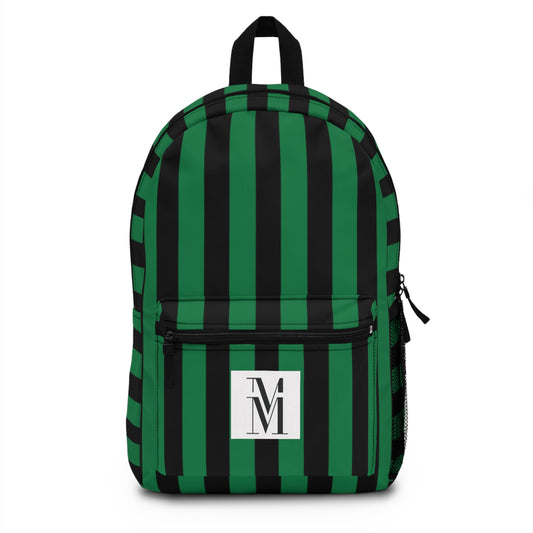 Mss Mia Dark Green w/Black Stripe Rugby Backpack