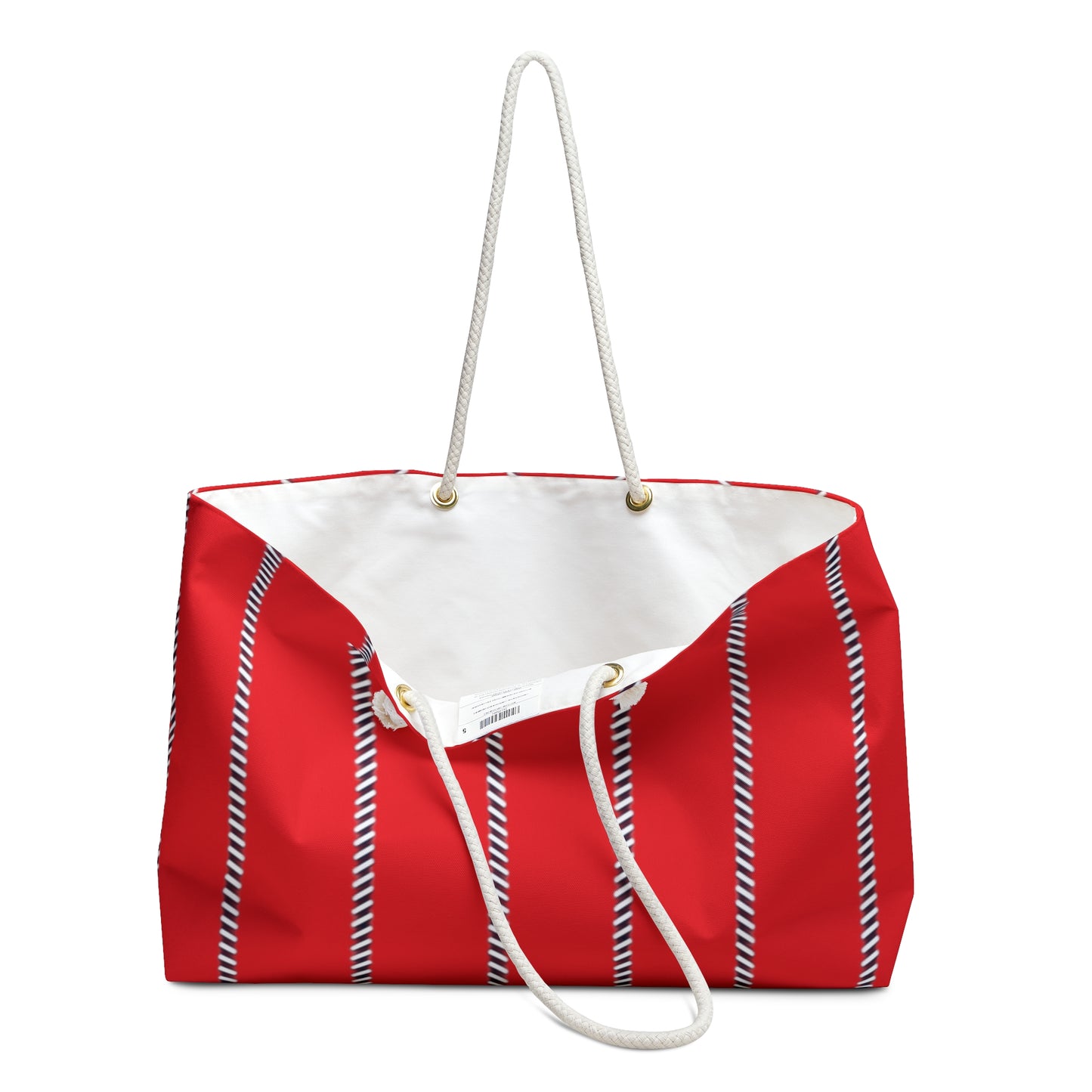 Mss Mia Red Pinstripe Weekender