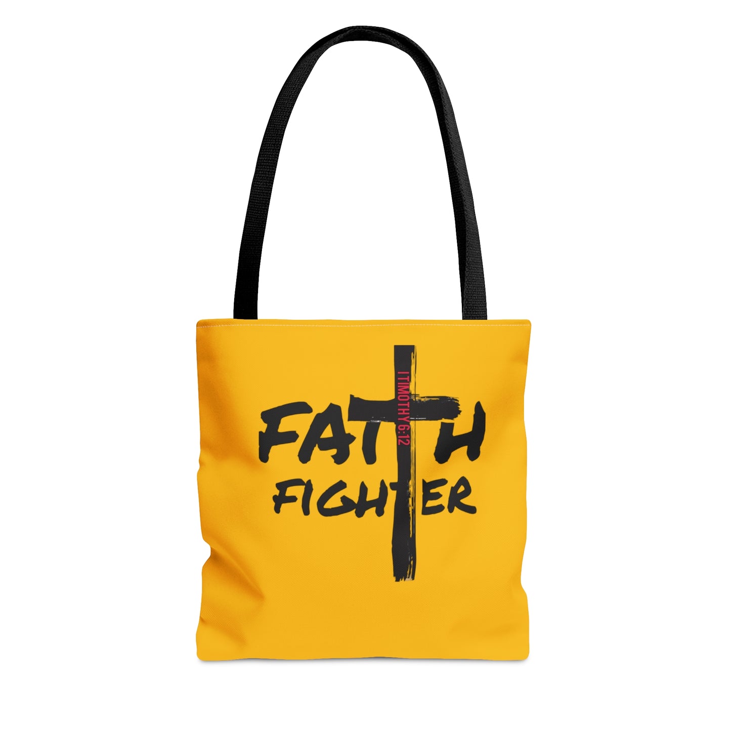 Collection A: “Faith Fighter”  Yellow Tote Bag