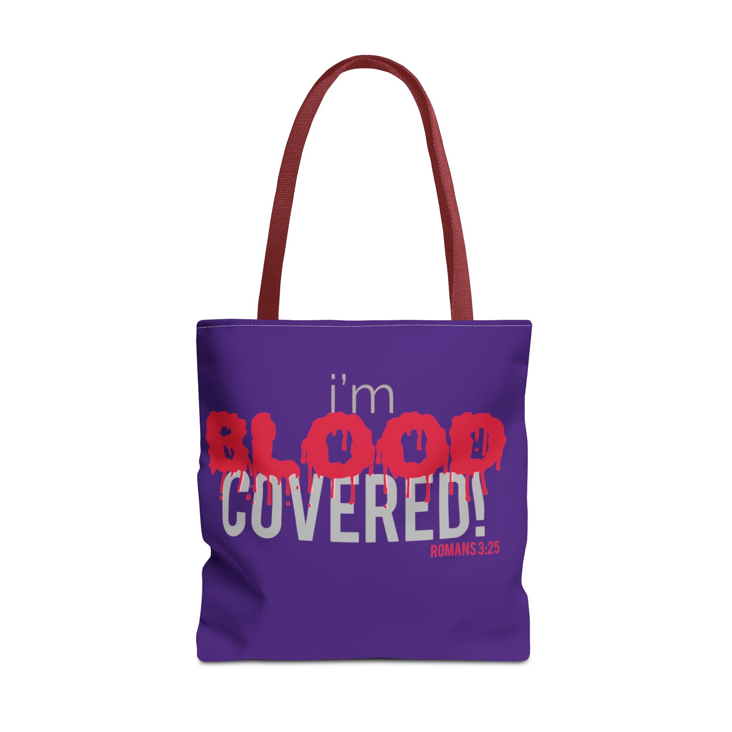 Collection B: “BLOOD Covered” Purple Tote Bag