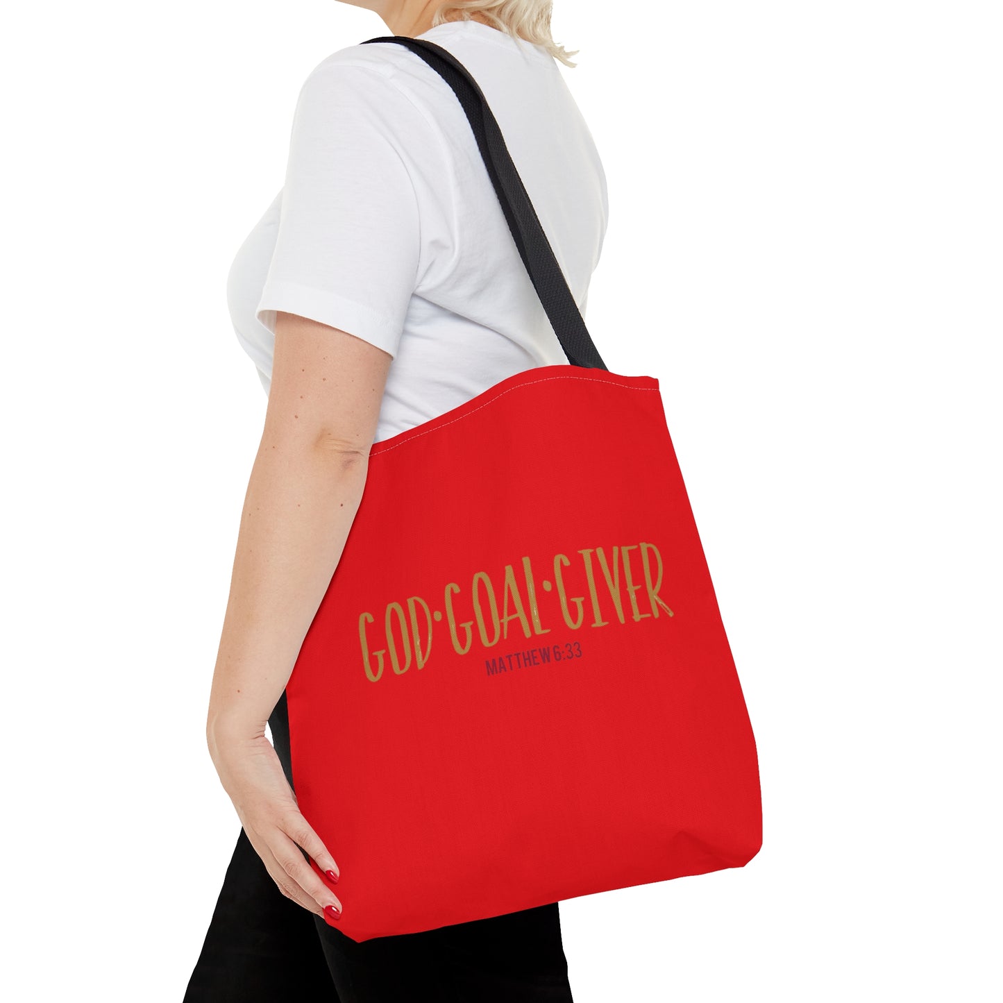 “Goal Giver” Red Tote Bag