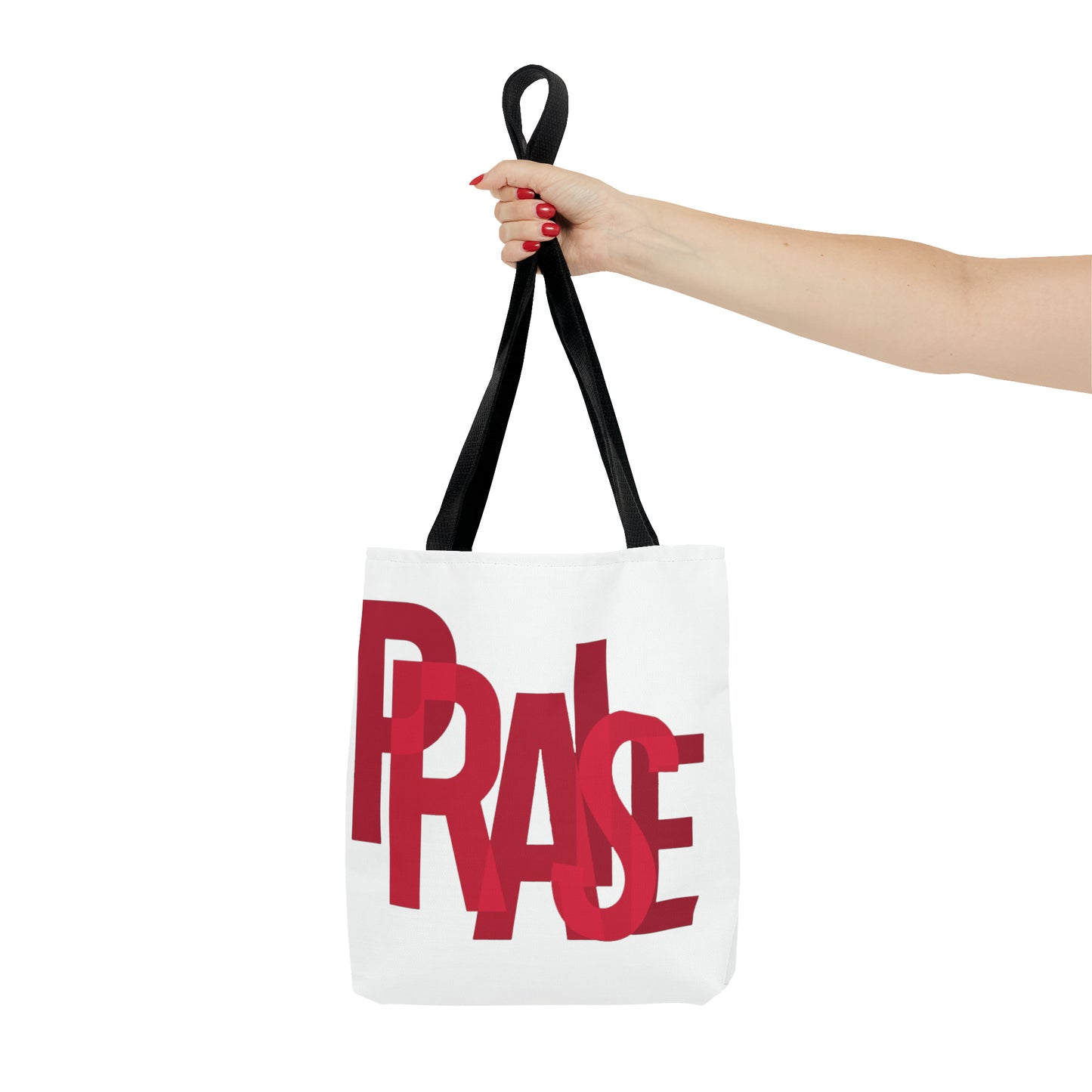 Collection B: “Garment of PRAISE” White & Red Tote Bag