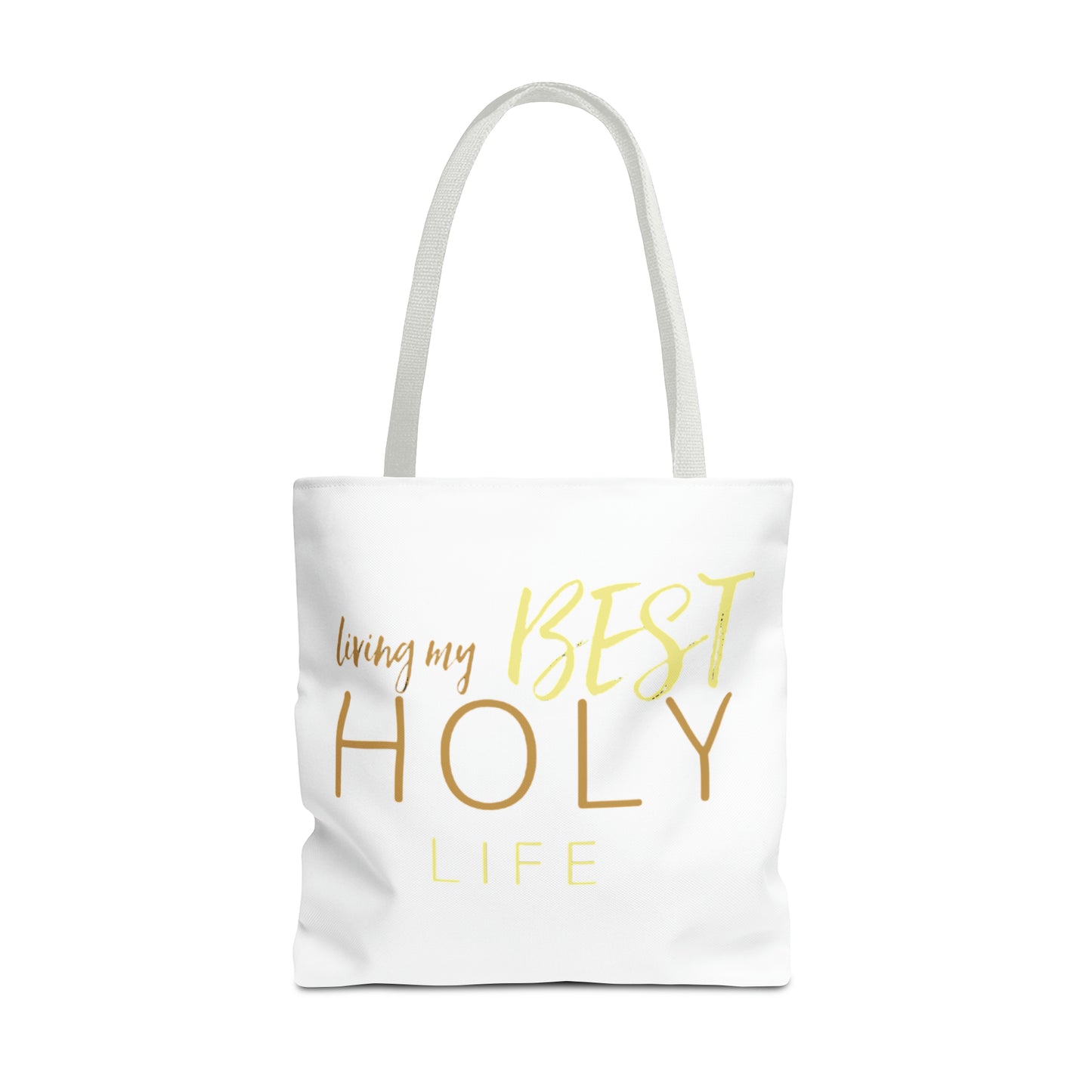 Collection A: “HOLYlife” White Tote Bag