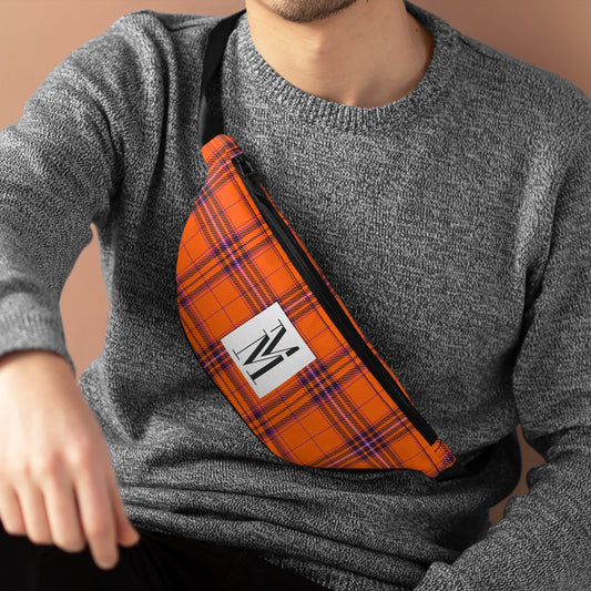 Mss Mia Orange Plaid Fanny Pack