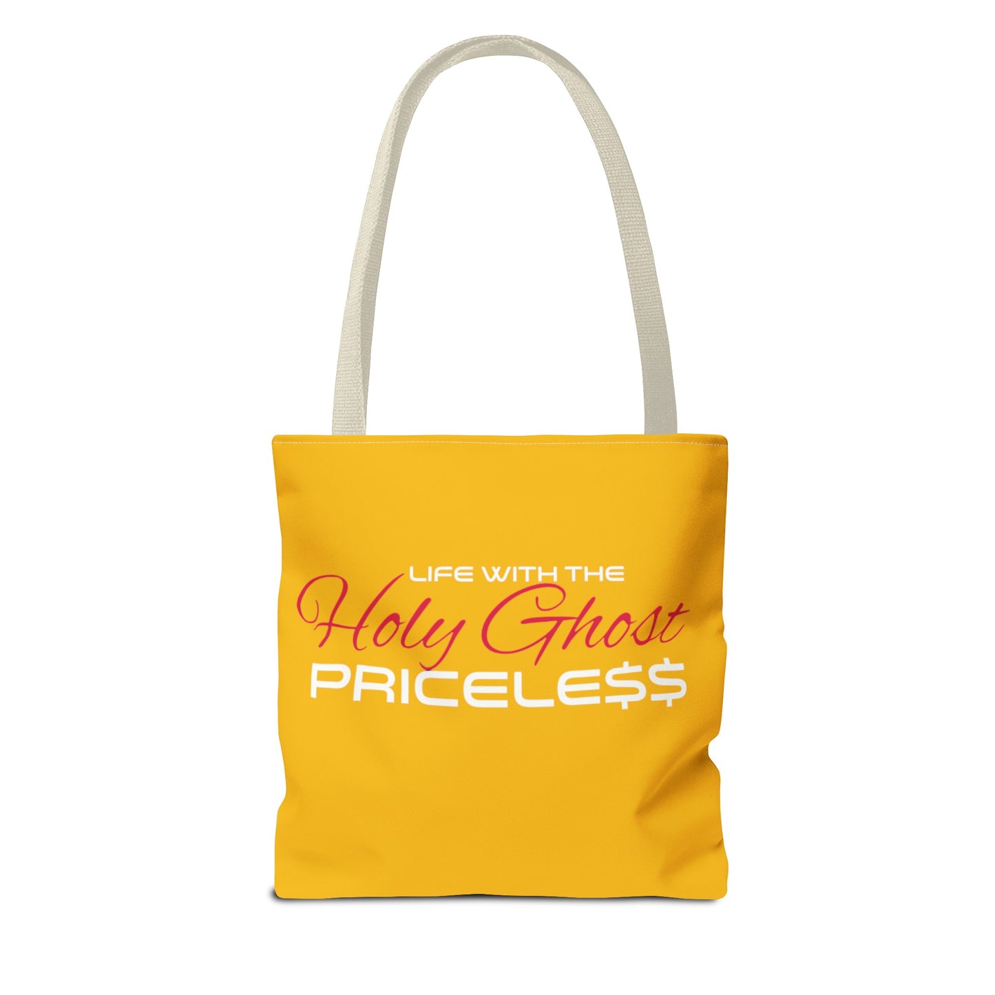 Collection A “Holy Ghost PRICELESS “ Yellow Tote Bag