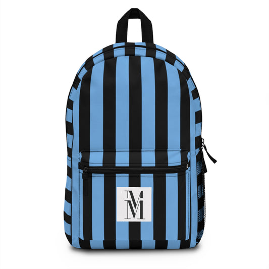 Mss Mia Light Blue w/Black Stripe Rugby Backpack