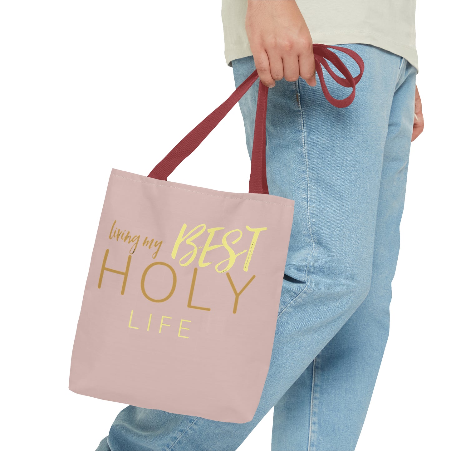 Collection A: “HOLYlife” MM Pink Tote Bag