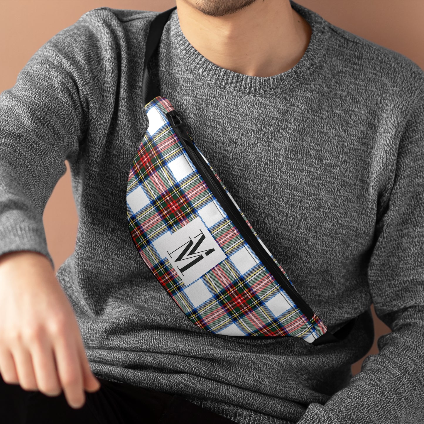 Mss Mia White w/ Red Plaid Fanny Pack