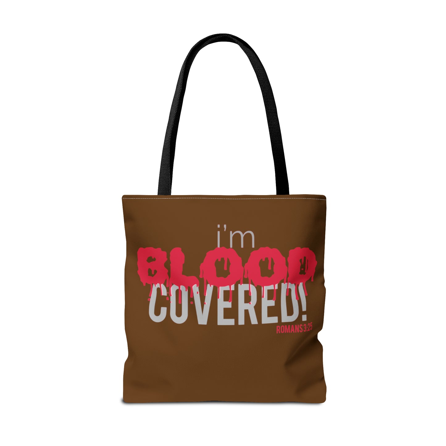 Collection B: “BLOOD Covered” Brown Tote Bag