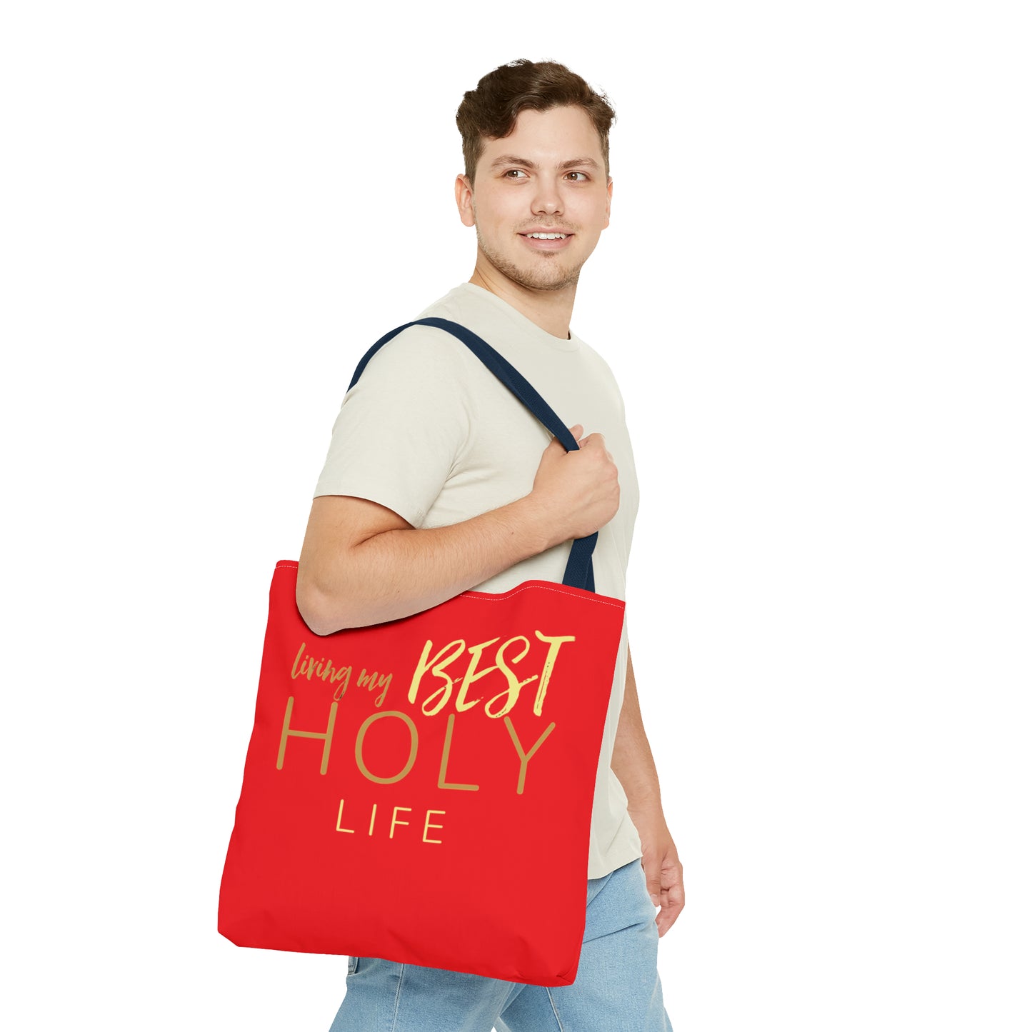 Collection A: “HOLYlife” Red Tote Bag