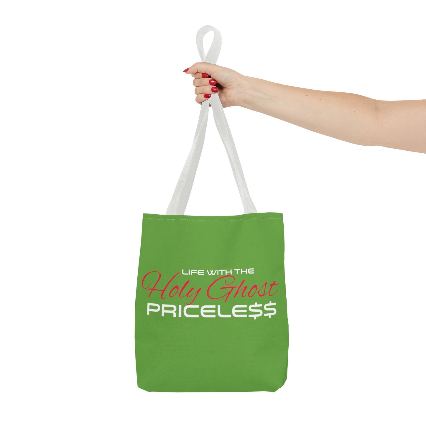 Collection A “Holy Ghost PRICELESS “ Green Tote Bag